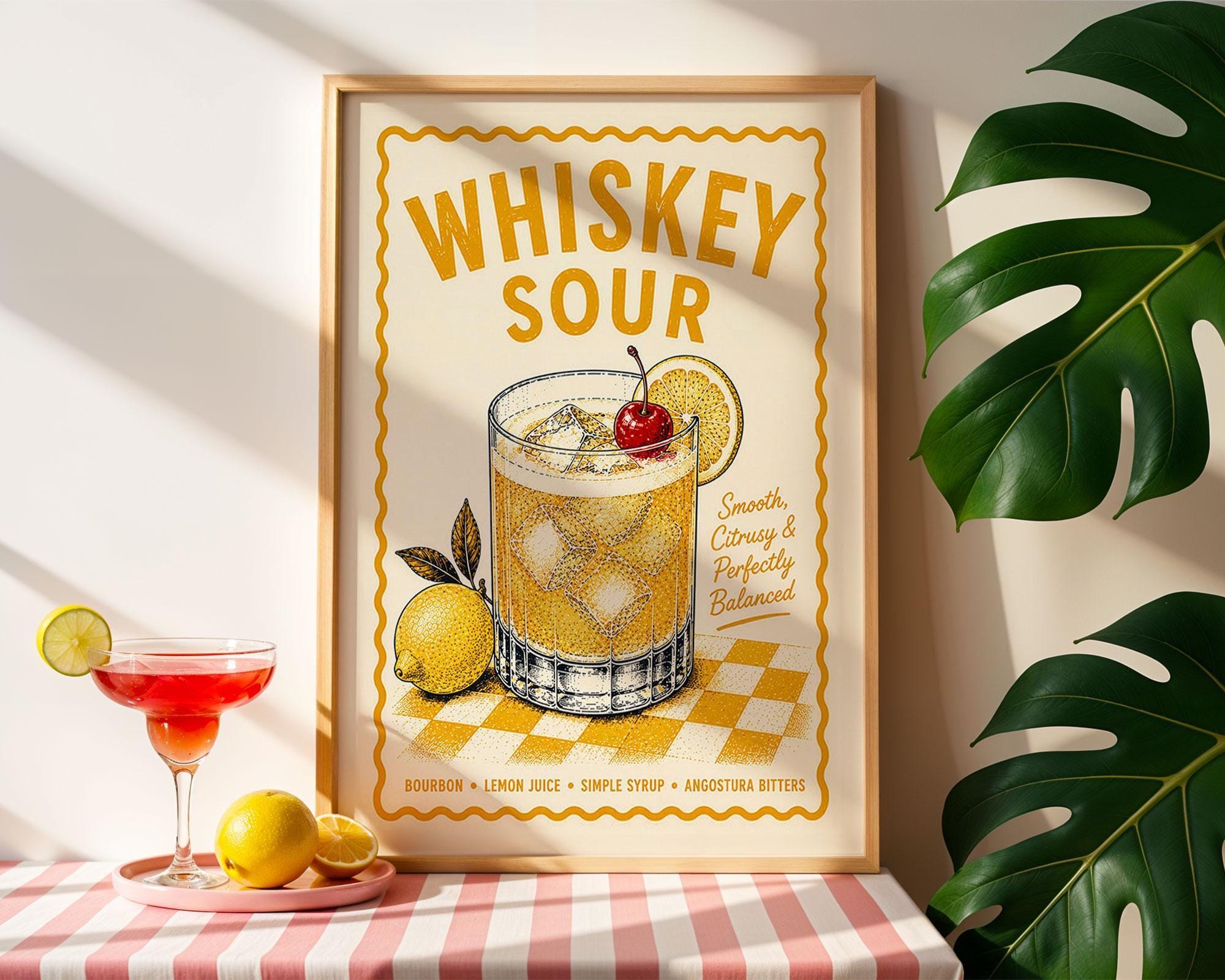Whiskey Sour Cocktail Print