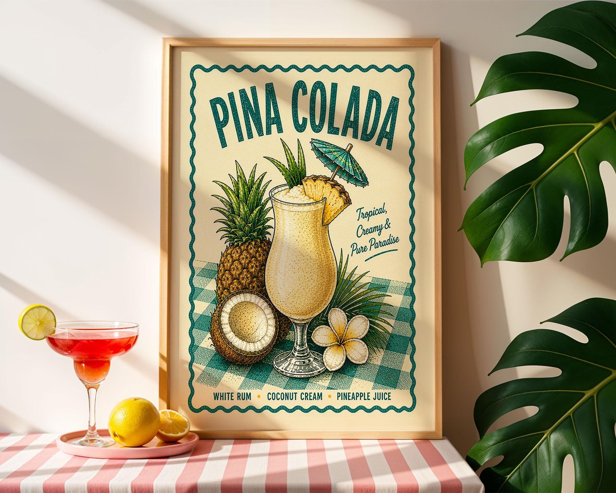Piña Colada Cocktail Print
