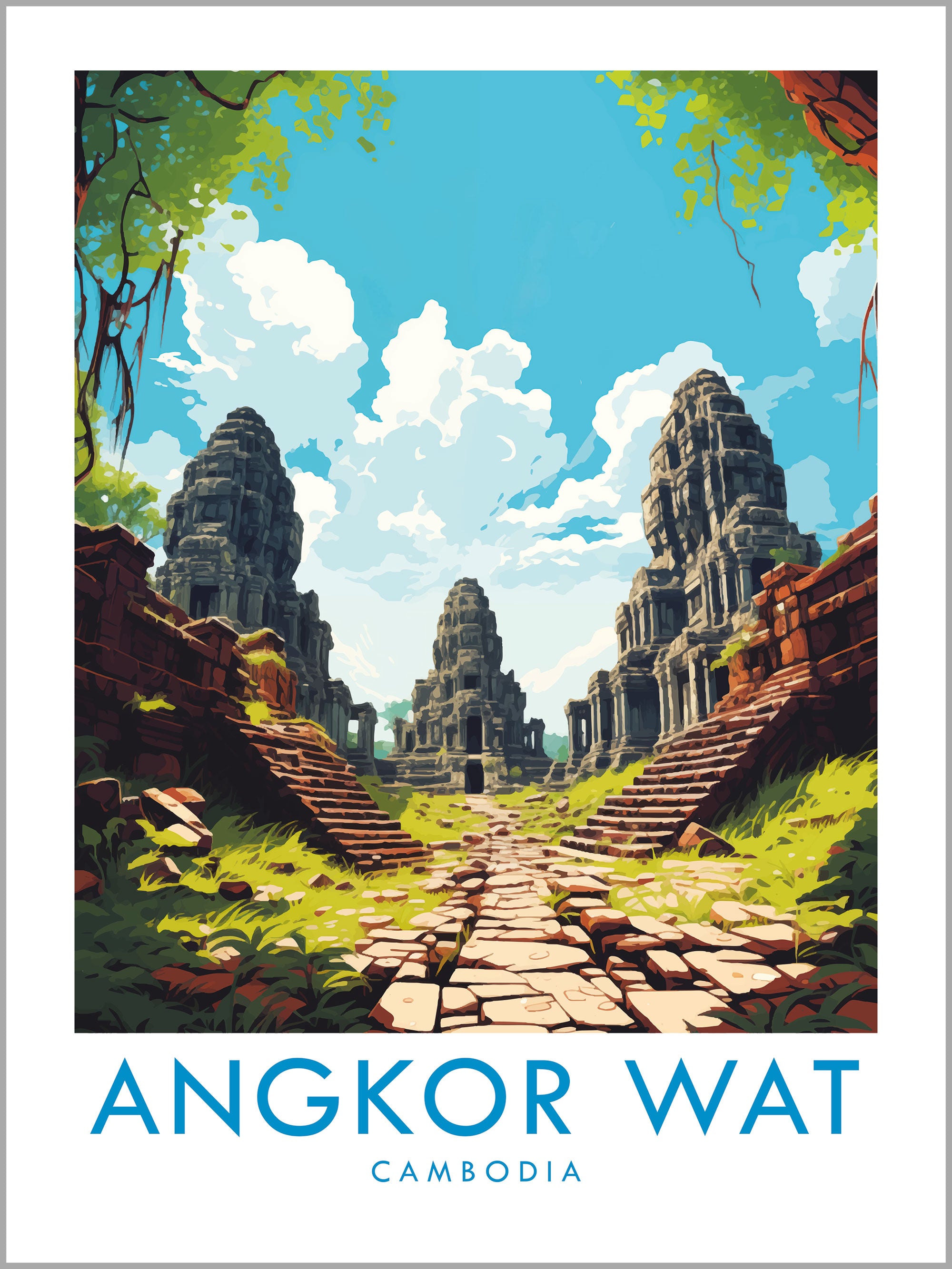 Angkor Wat Travel Print