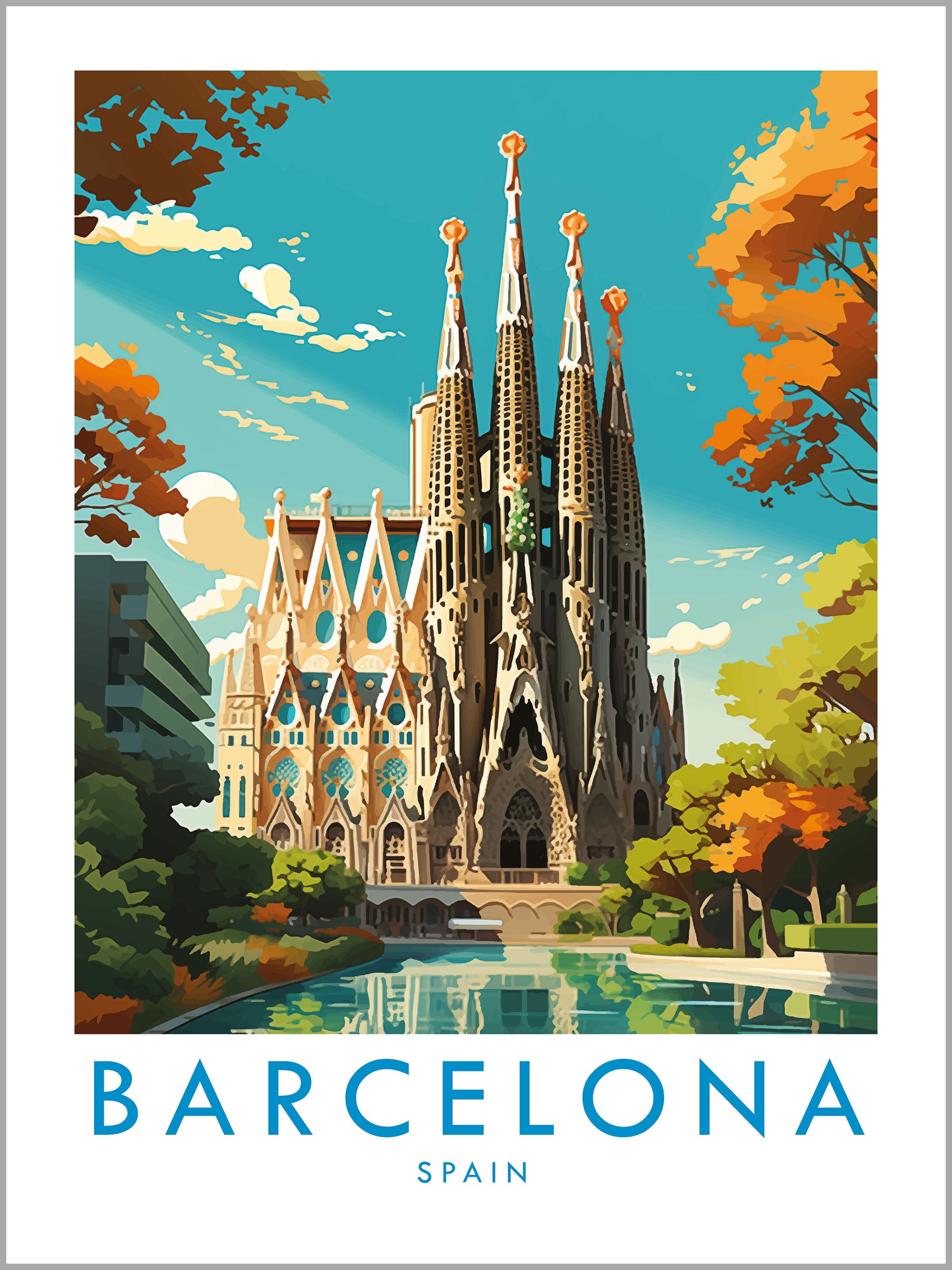 Barcelona Travel Print