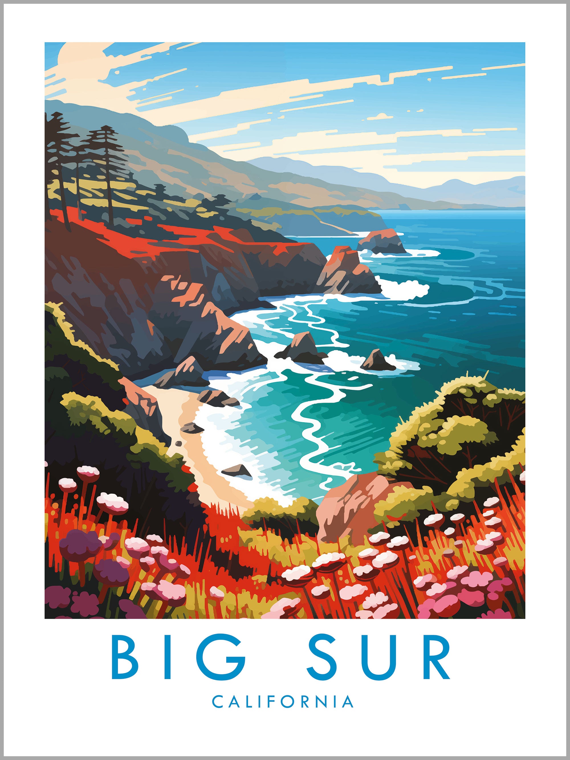 Big Sur Travel Print