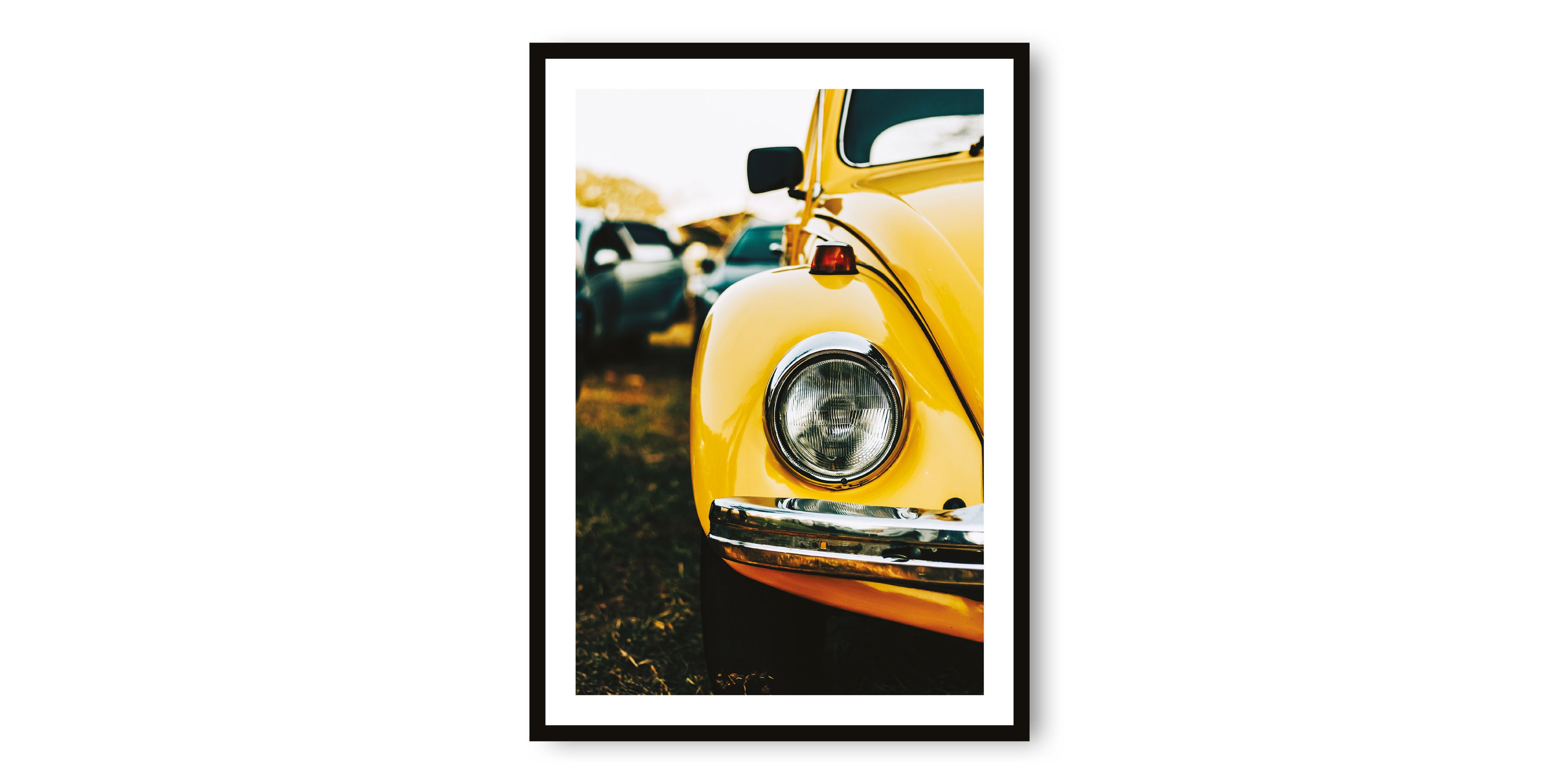 Yellow Vintage Car Print