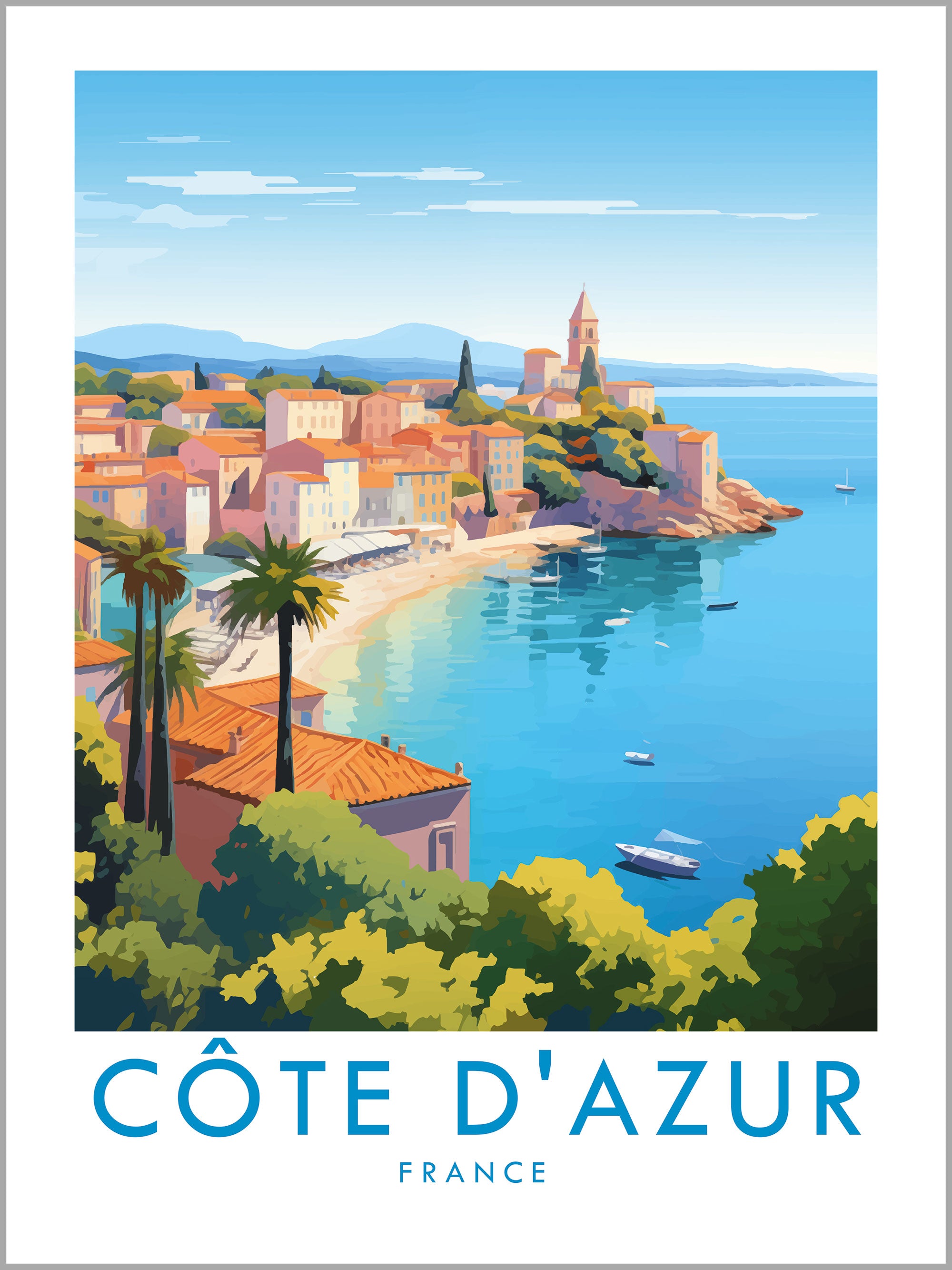 Cote D'Azur Travel Print