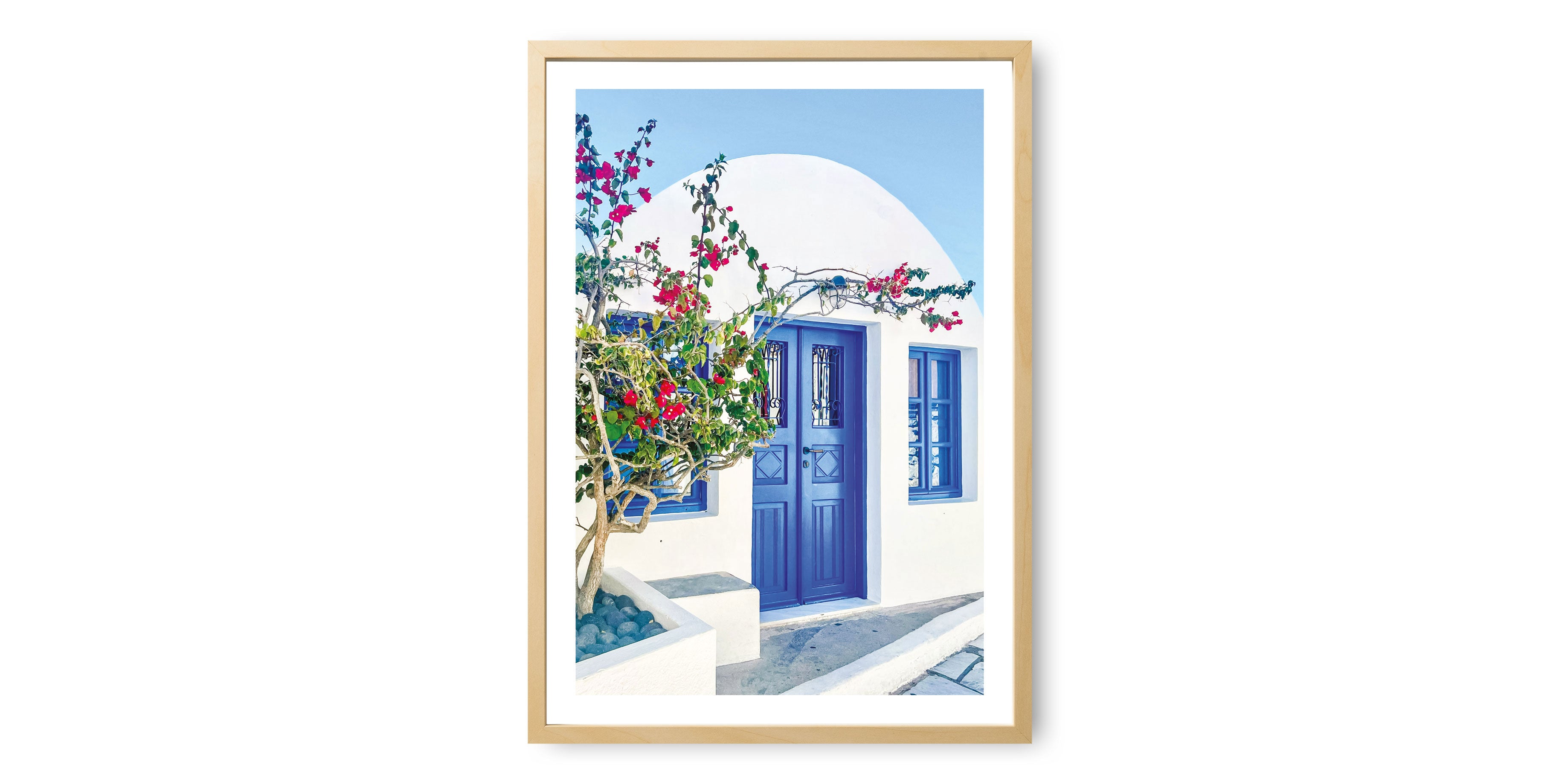 Blue Door Santorini Print