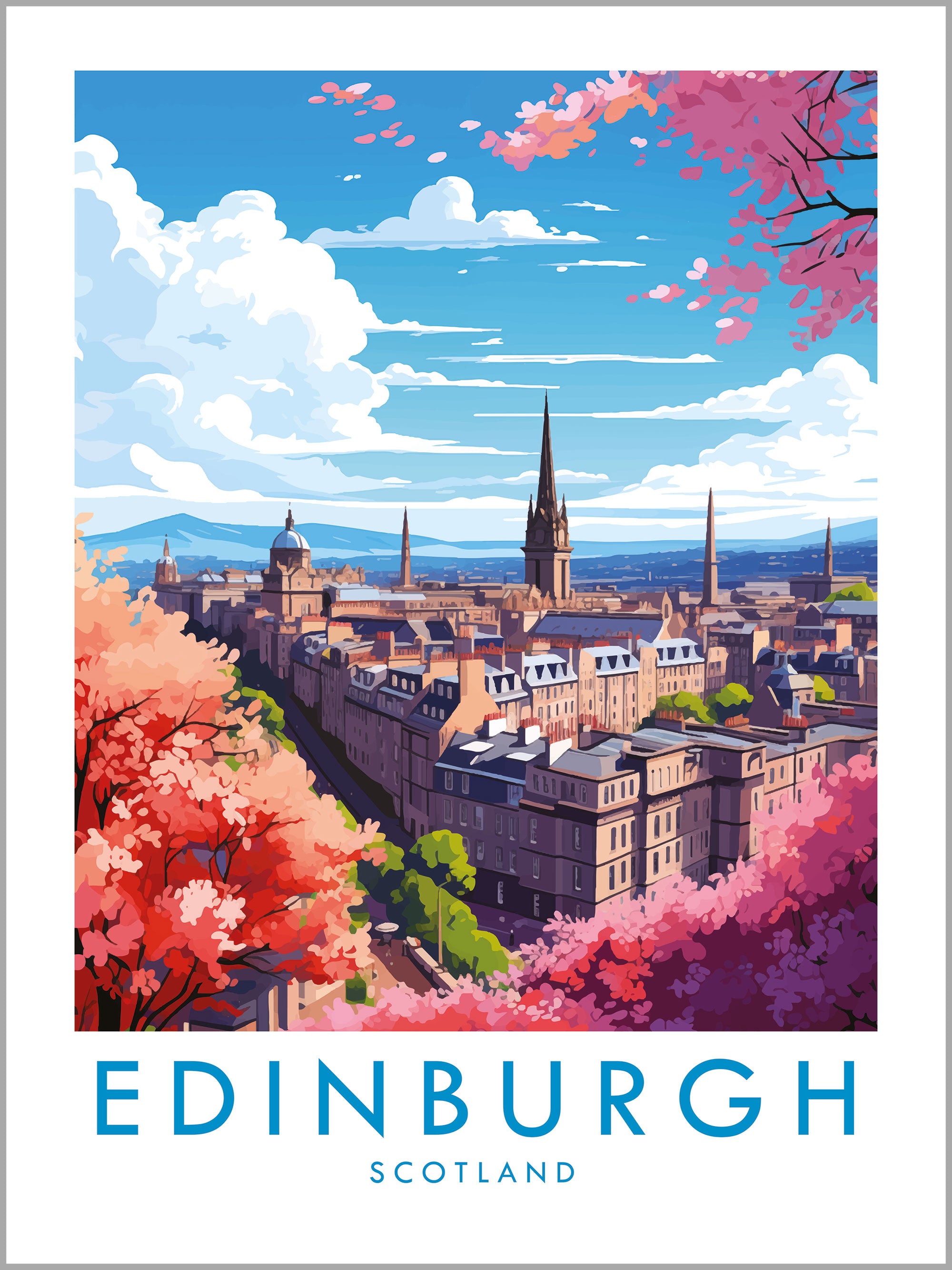 Edinburgh Travel Print