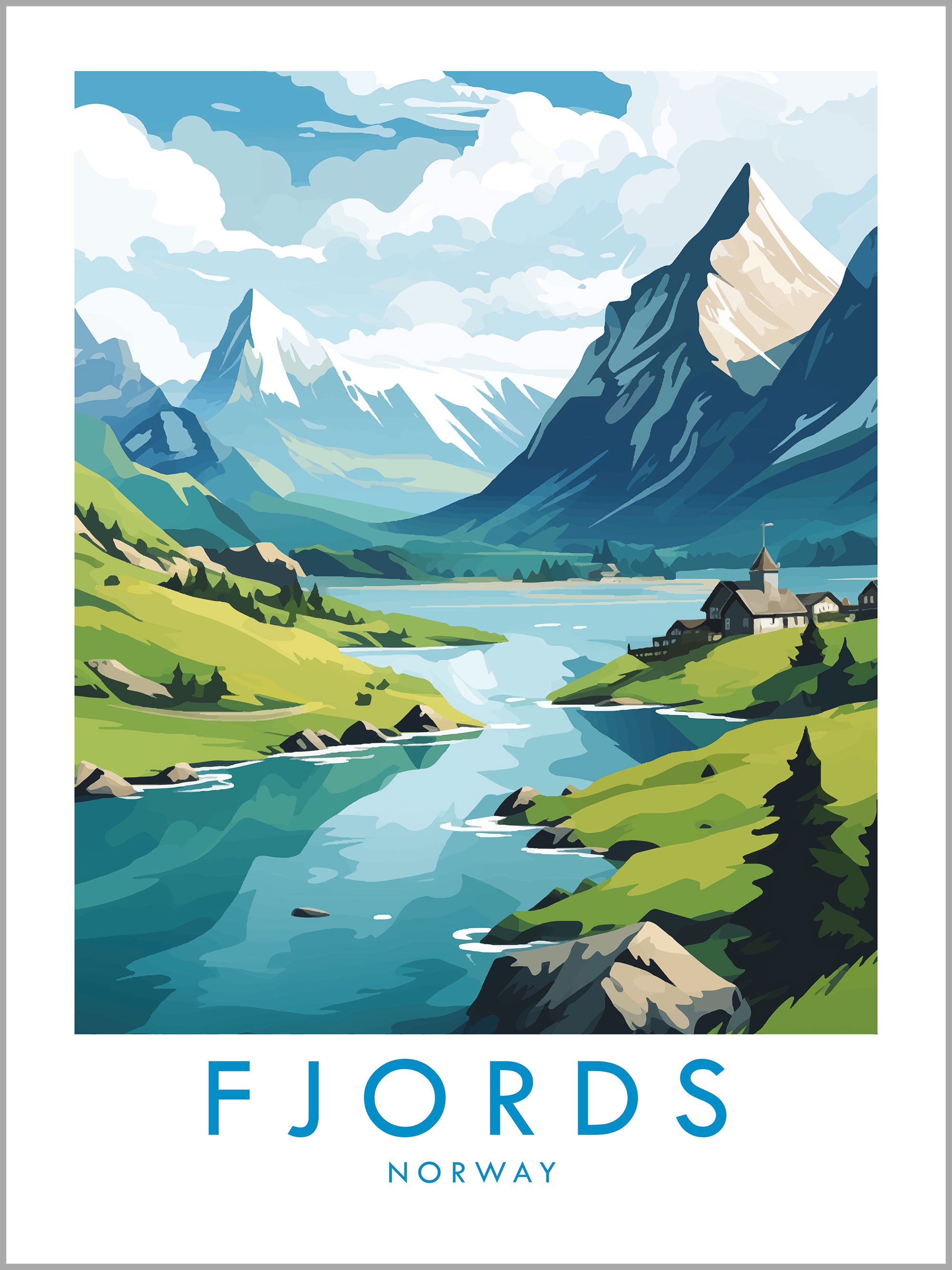 Fjords Travel Print