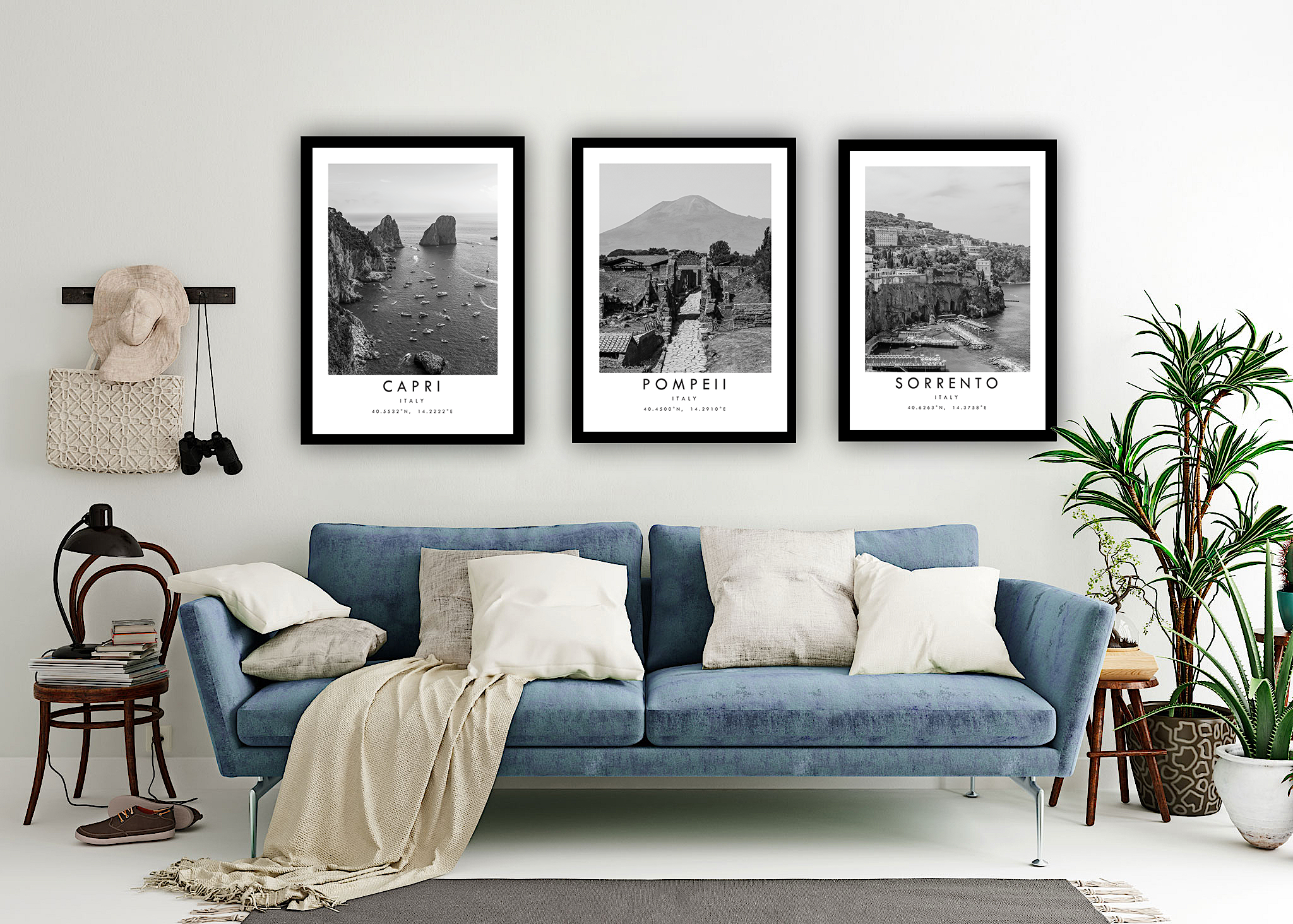 Italy Travel Prints Set of 3
