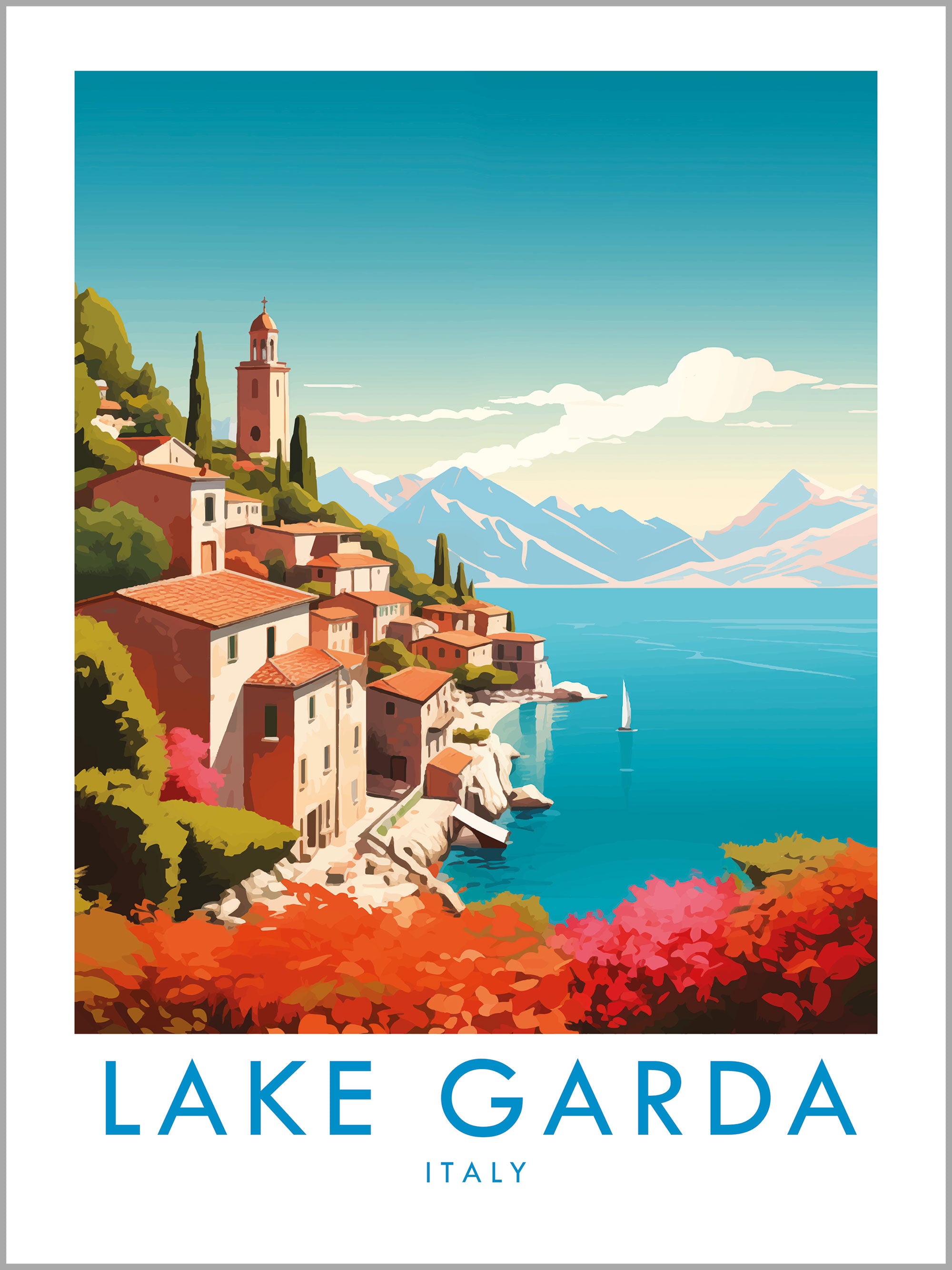 Lake Garda Travel Print