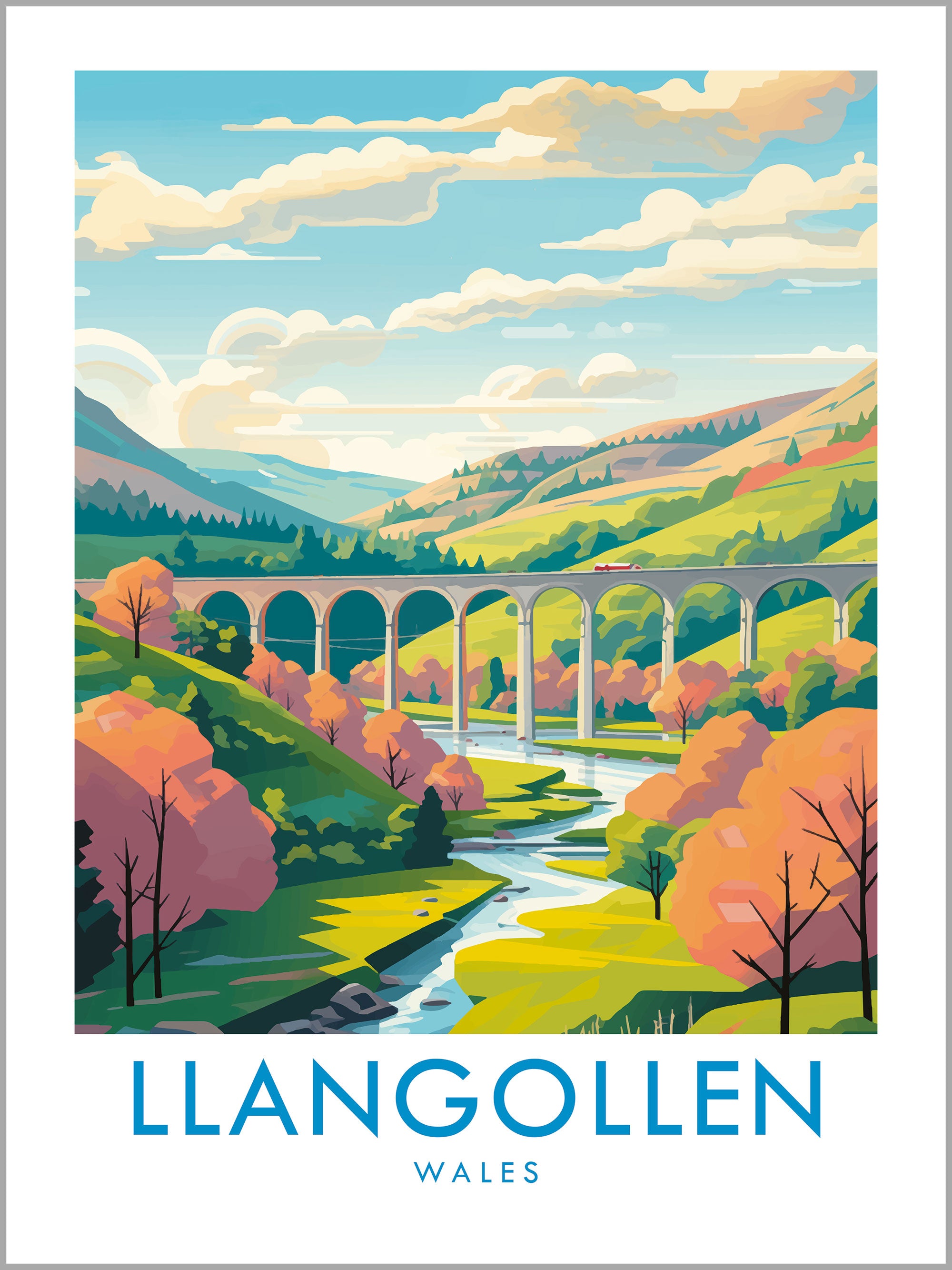 Llangollen Travel Print