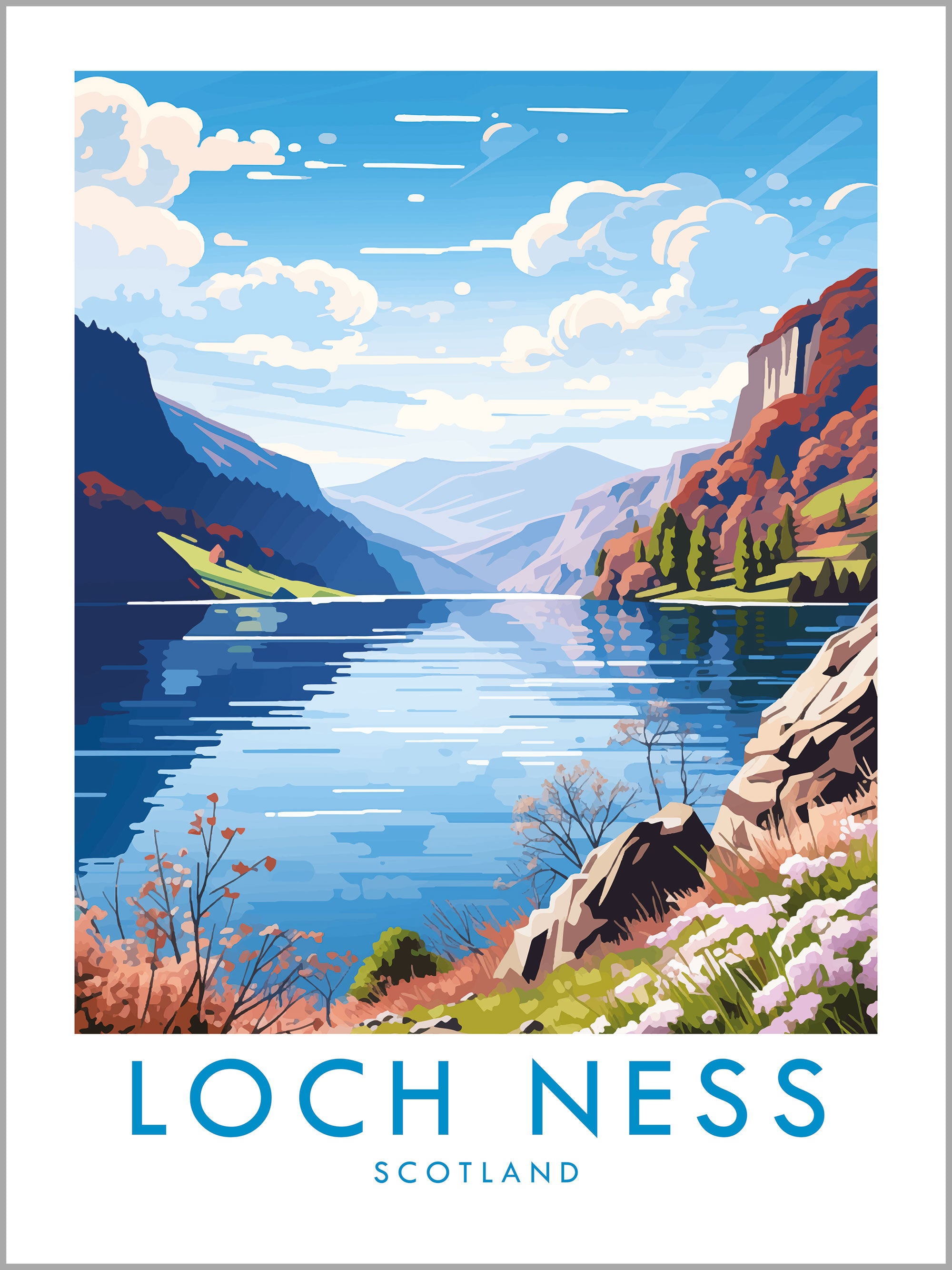 Loch Ness Travel Print