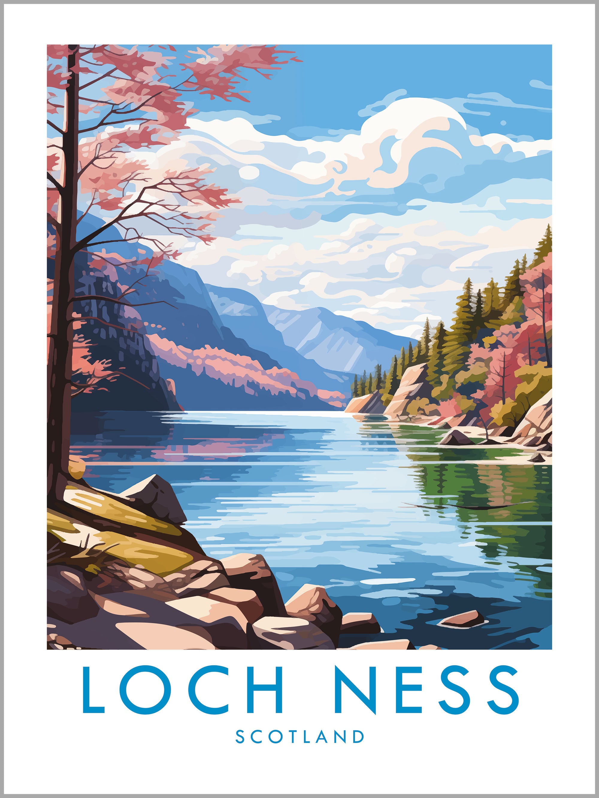 Loch Ness Travel Print