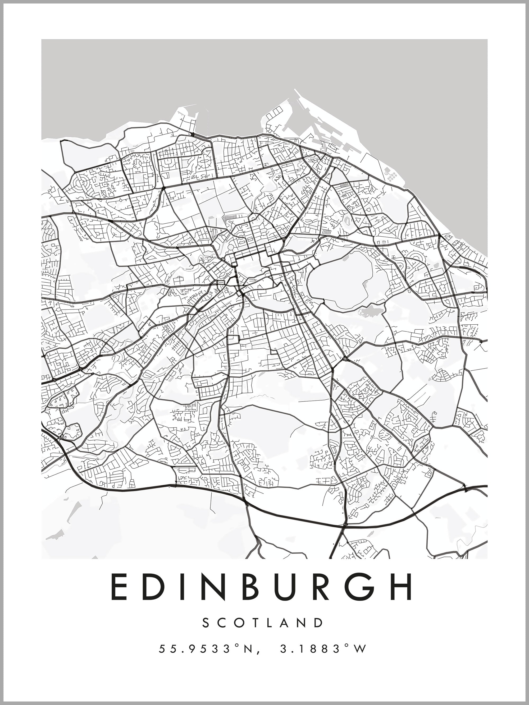 Edinburgh Map Print