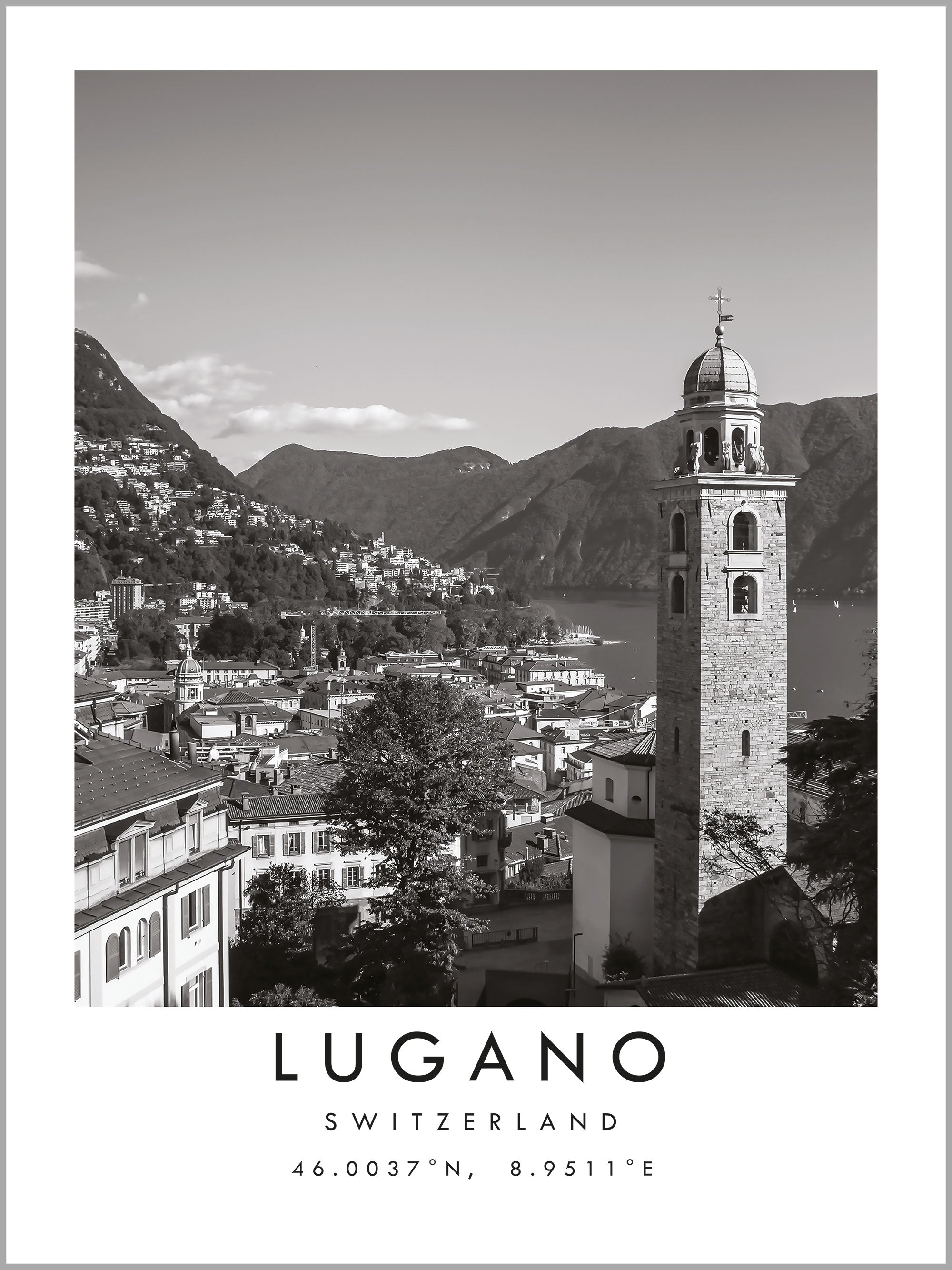 Lugano Travel Print