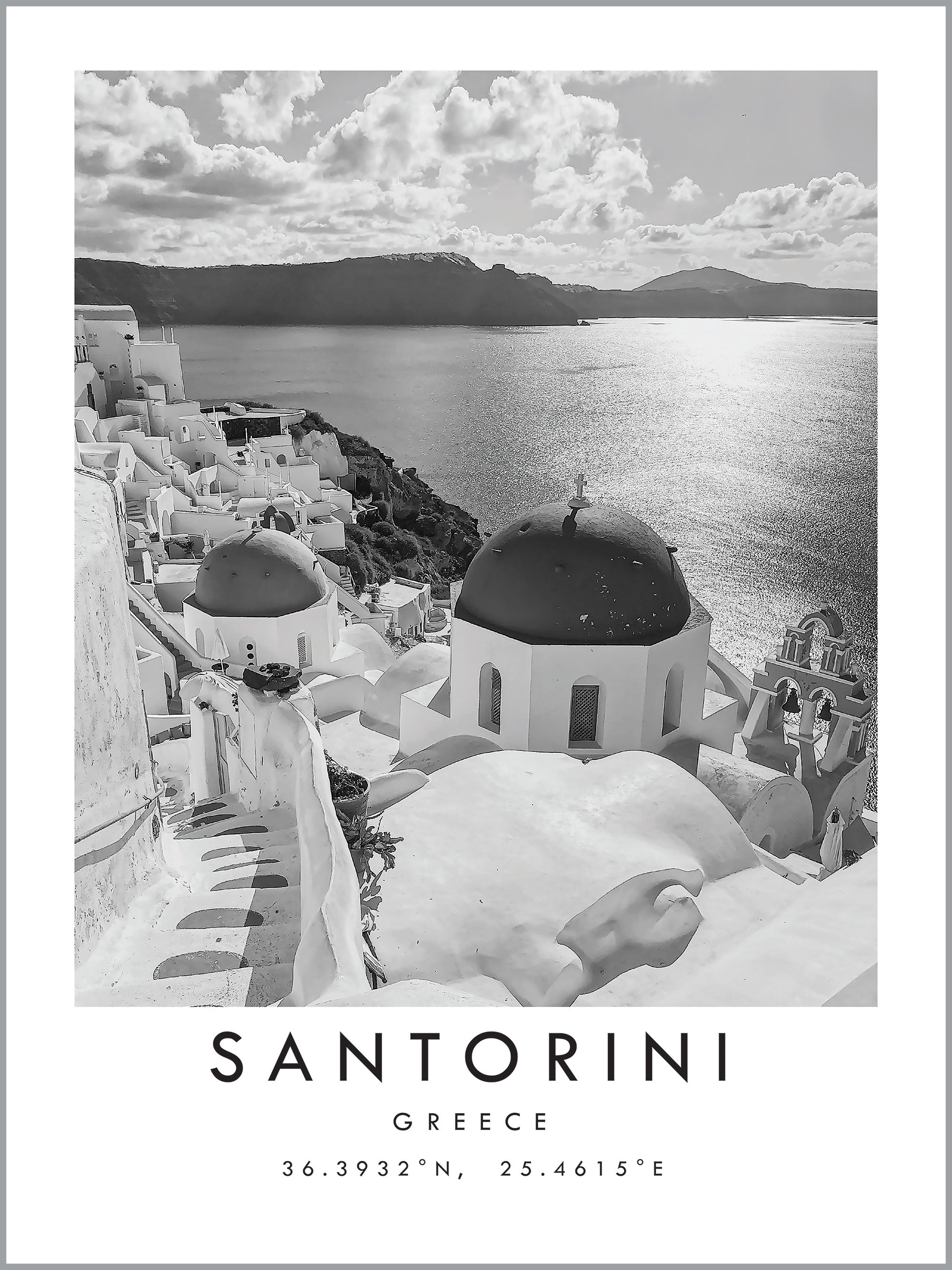 Santorini Travel Print