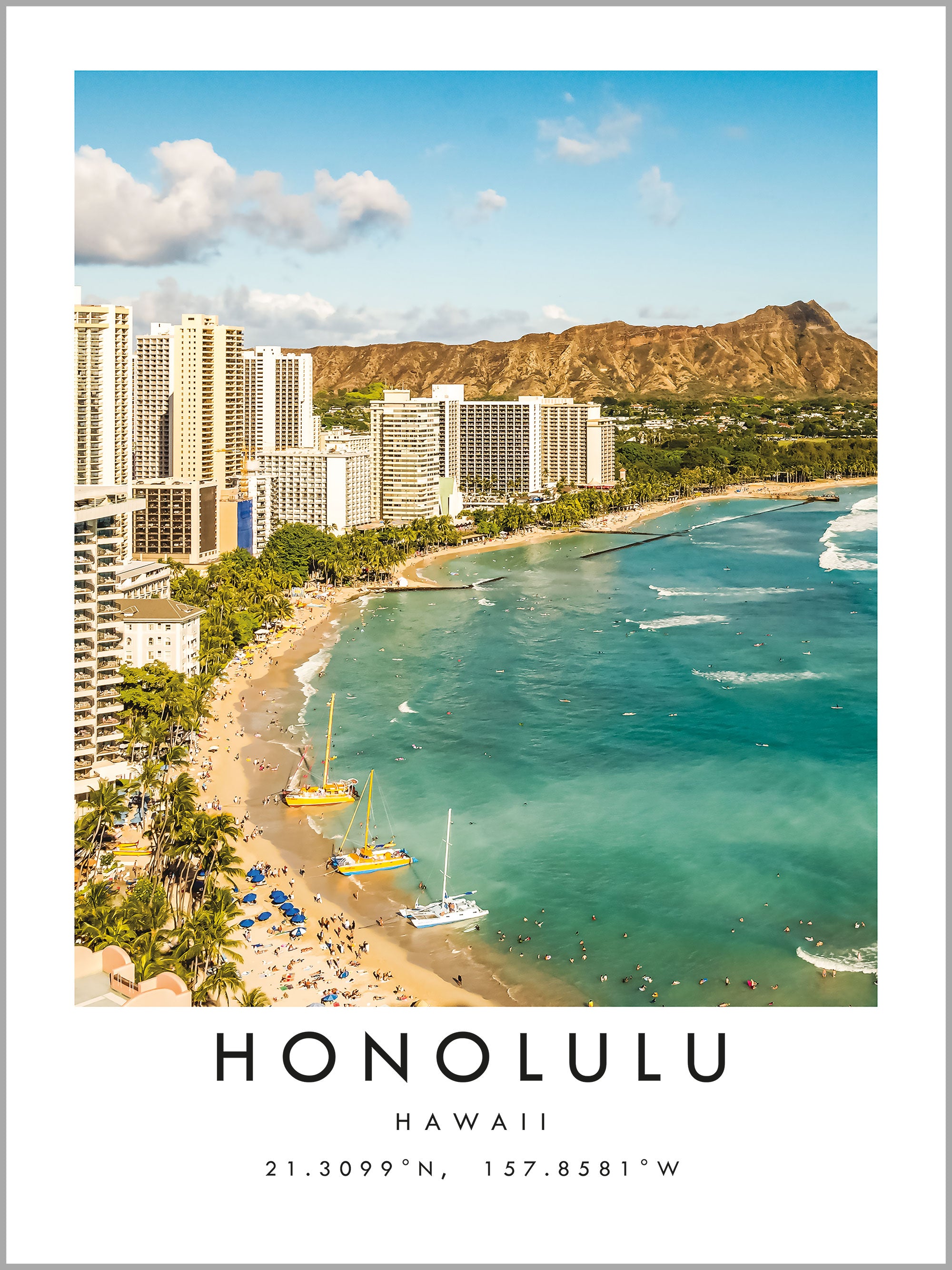 Honolulu Travel Print