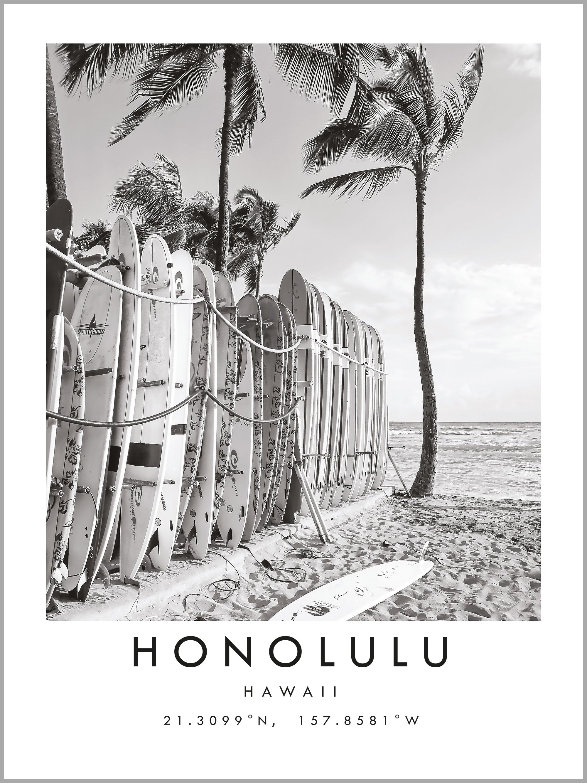 Honolulu Travel Print