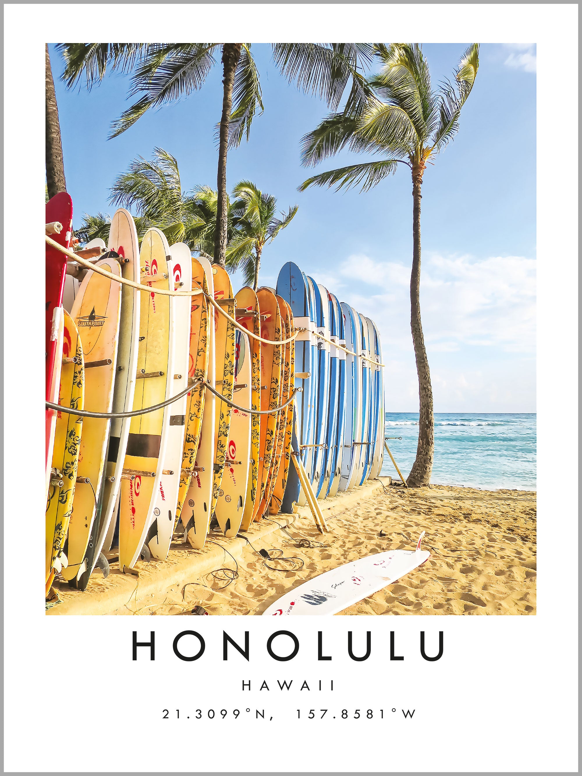 Honolulu Travel Print