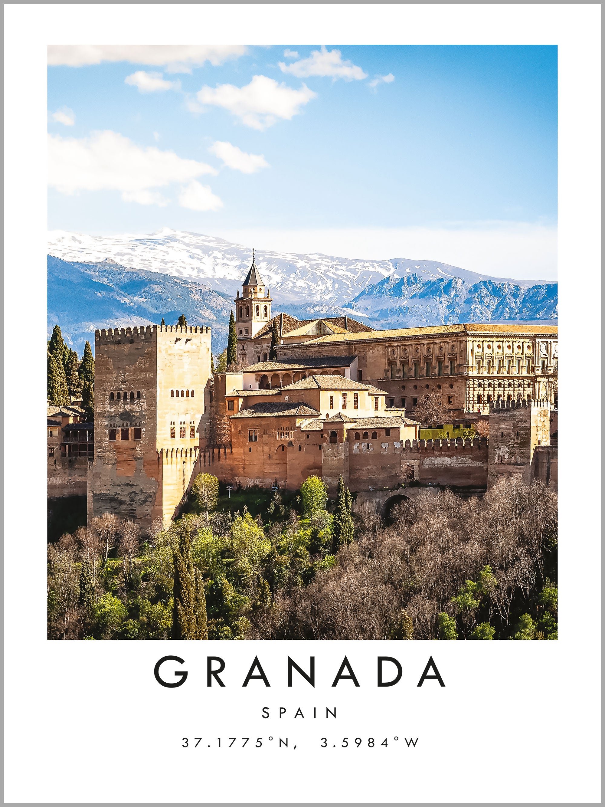 Granada Travel Print