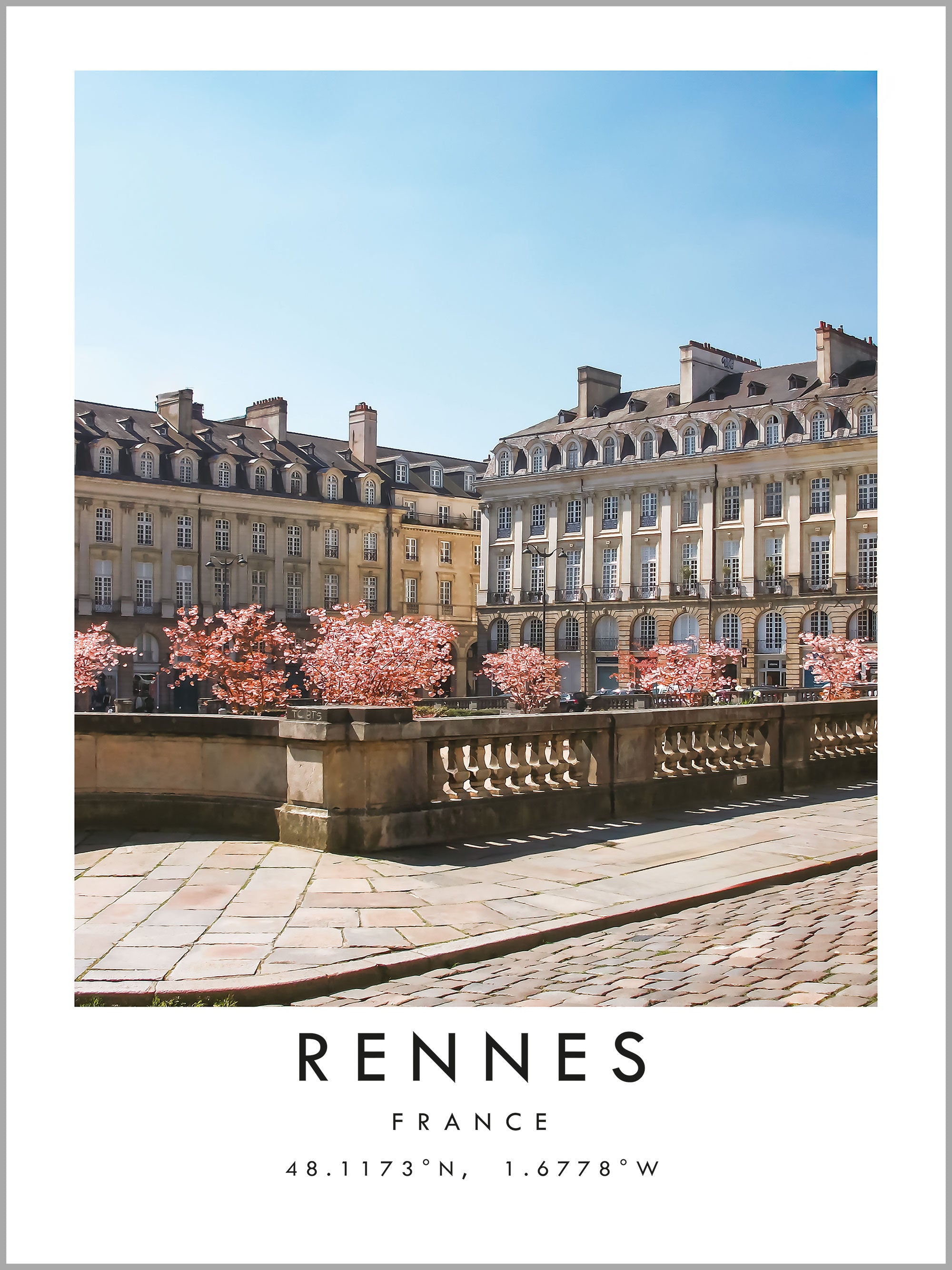 Rennes Travel Print