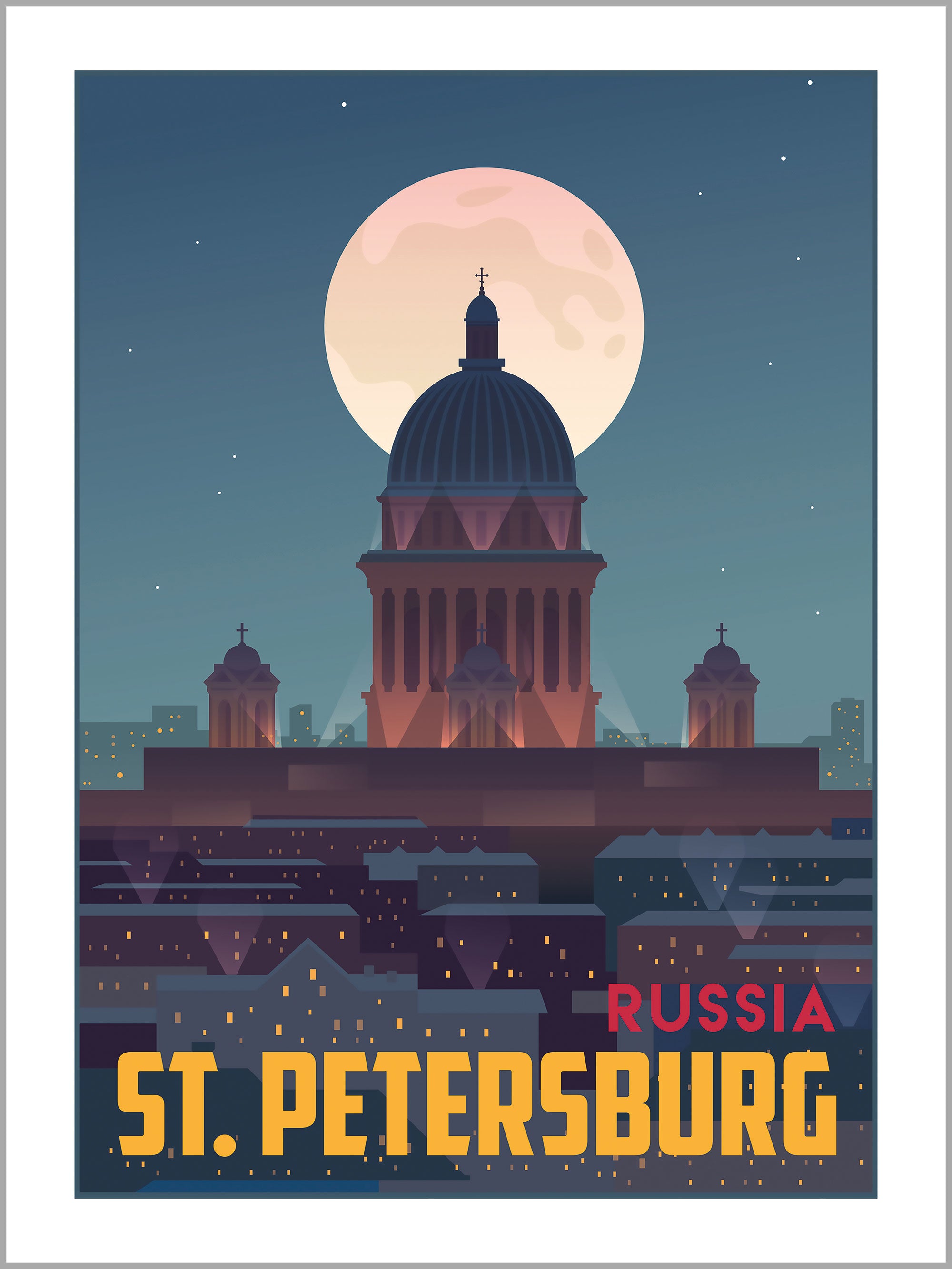 Saint Petersburg Travel Poster