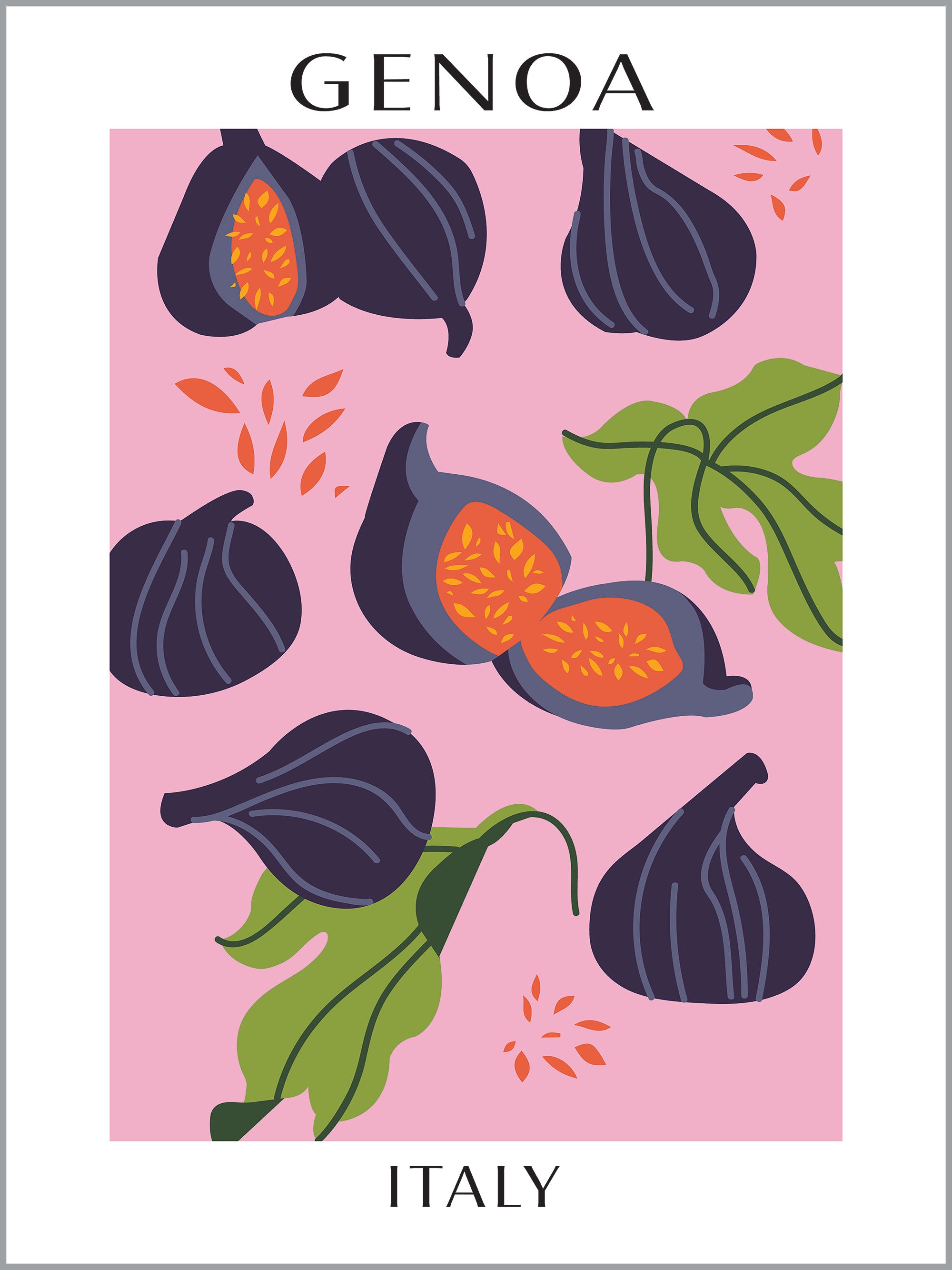 Genoa Fruit Market Travel Poster