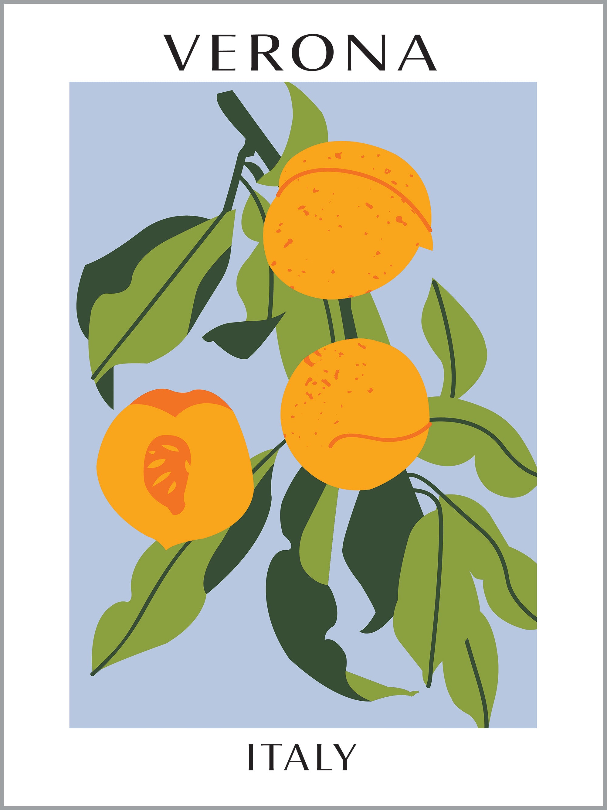 Verona Fruit Market Travel Poster