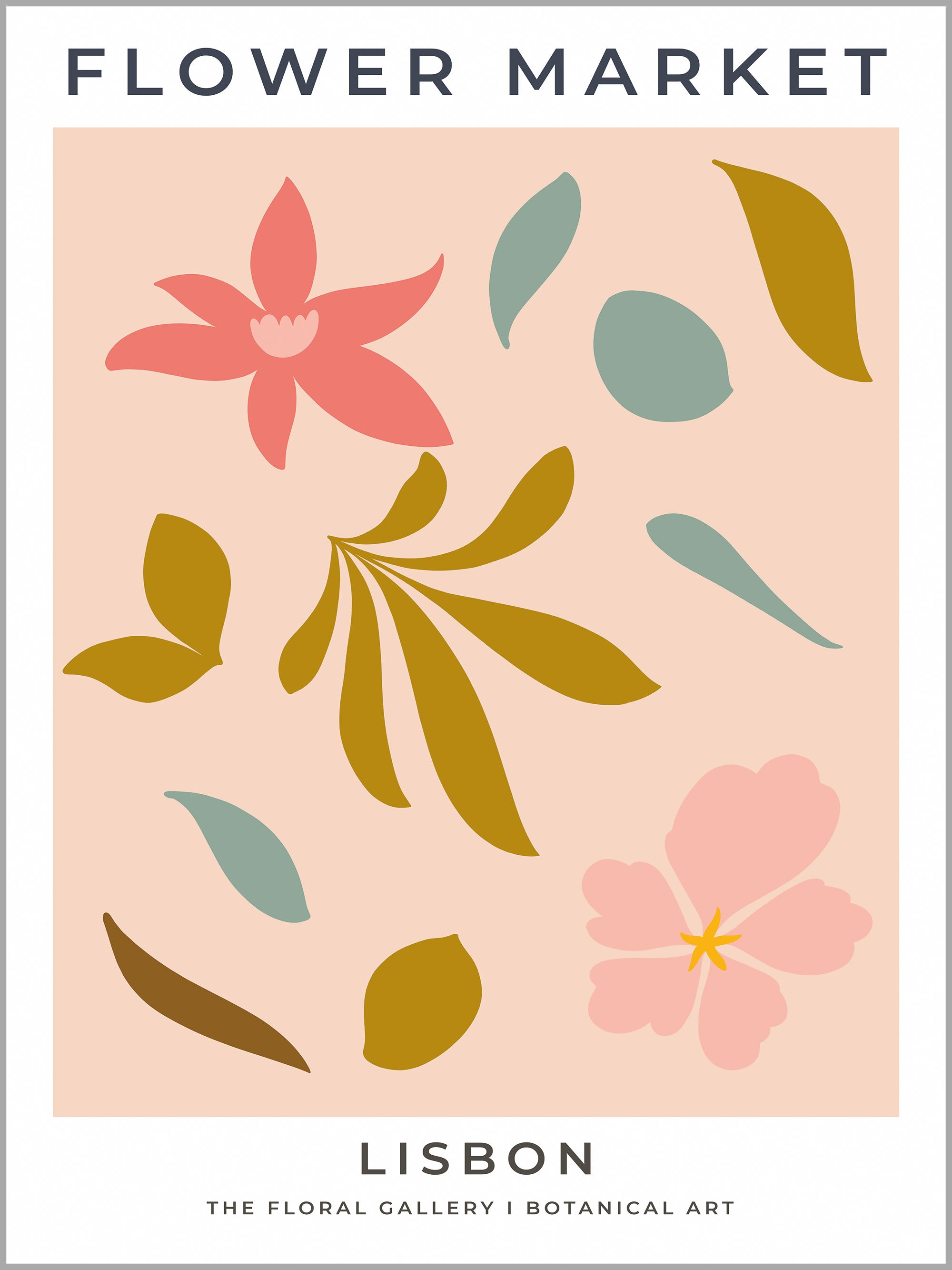 Lisbon Flower Market Travel Poster