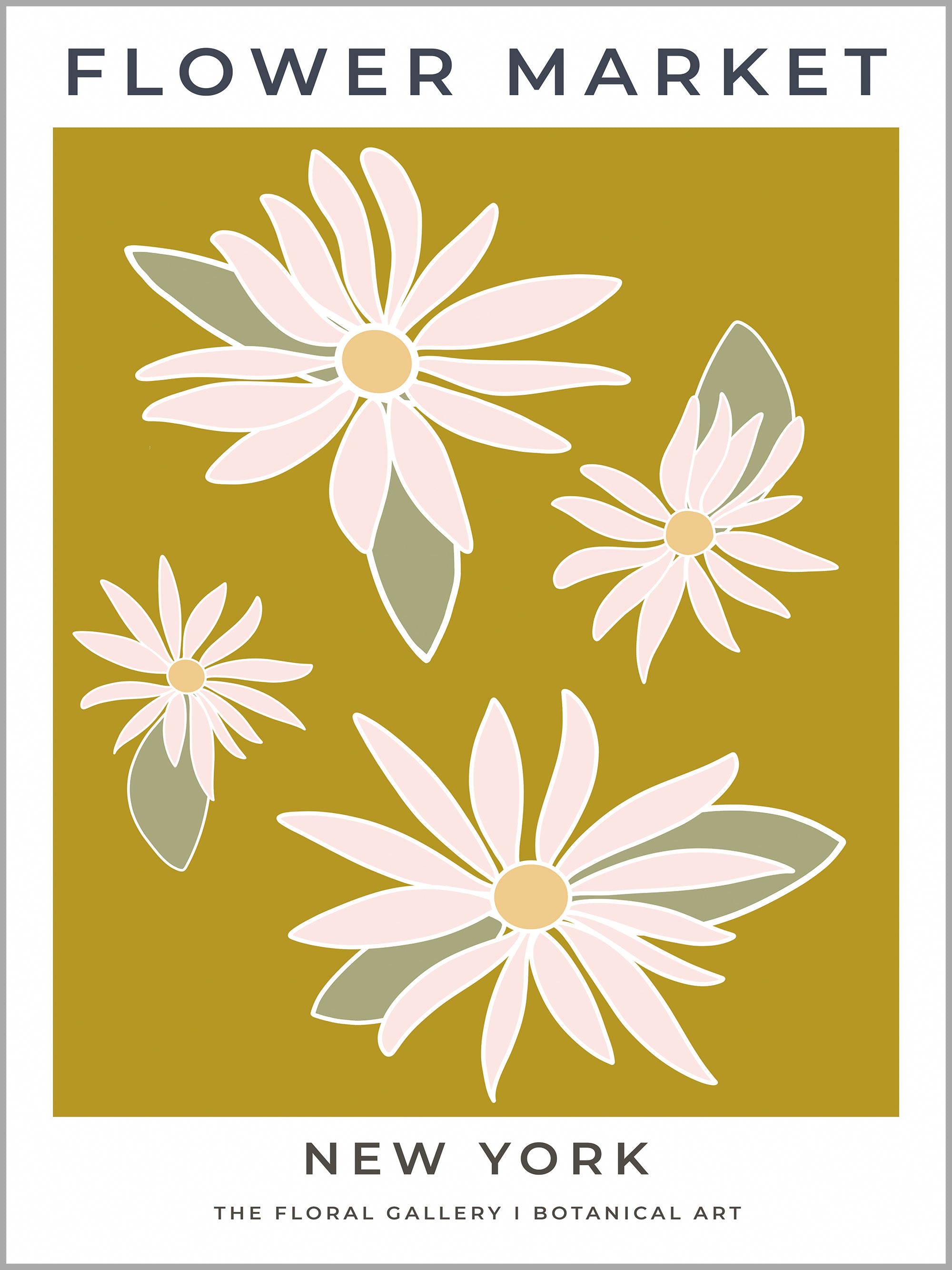 New York Flower Market Travel Poster