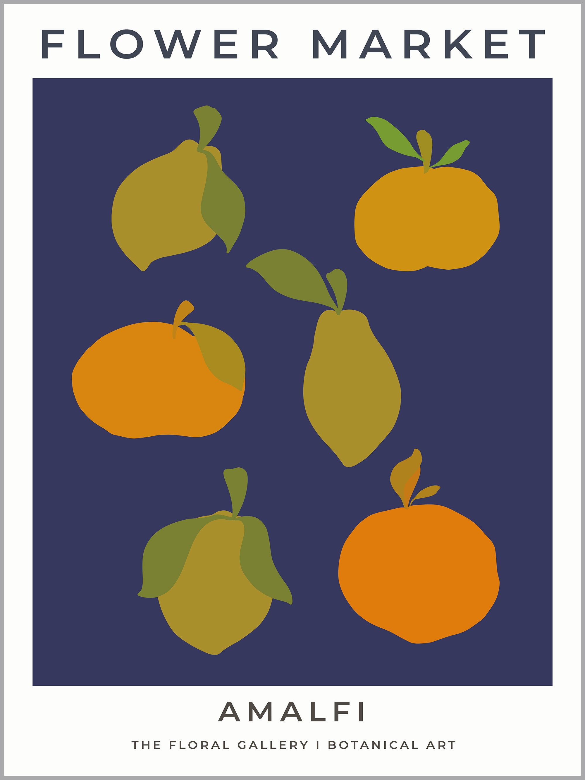 Amalfi Flower Market Travel Poster