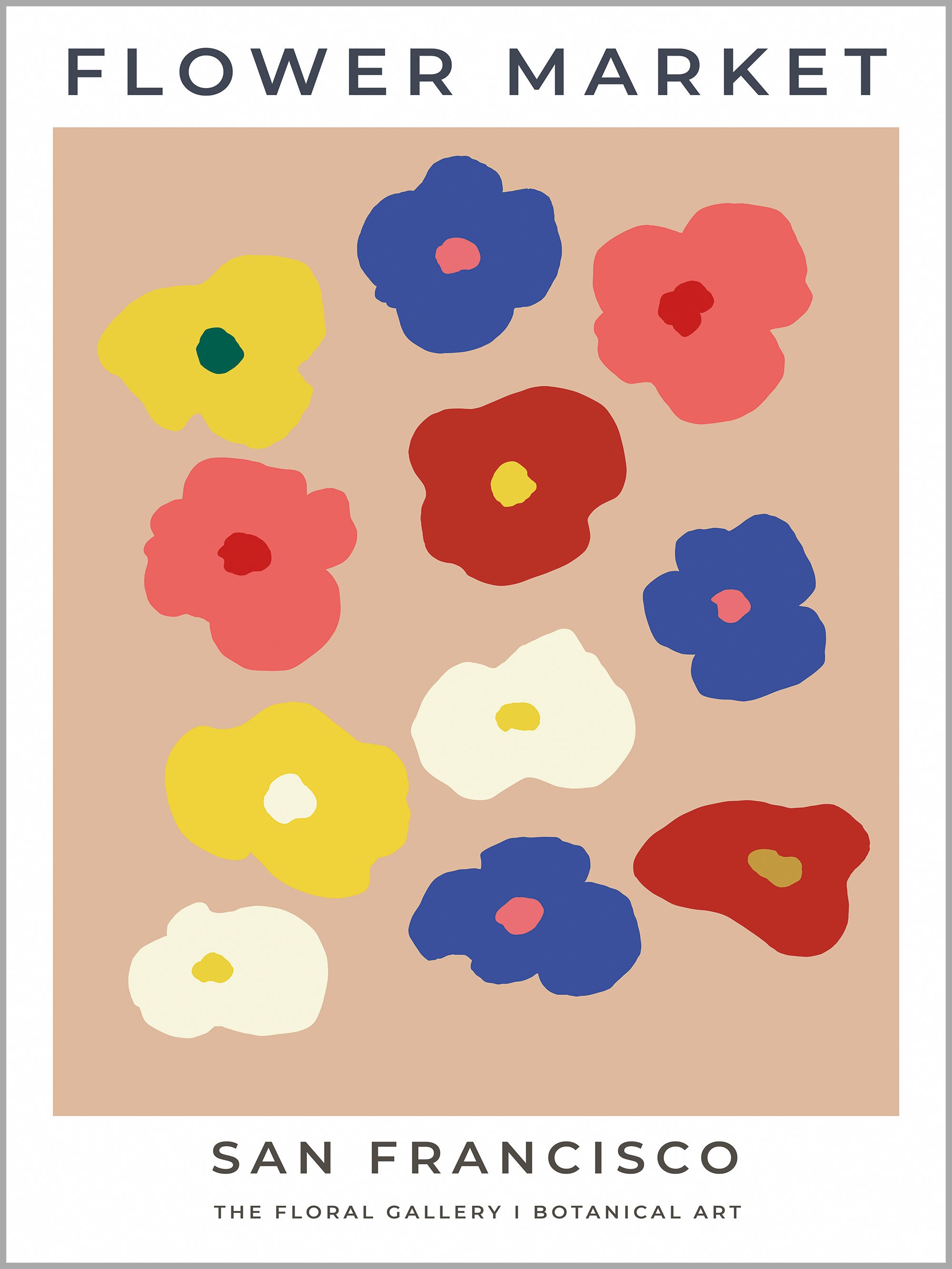 San Francisco Flower Market Travel Poster