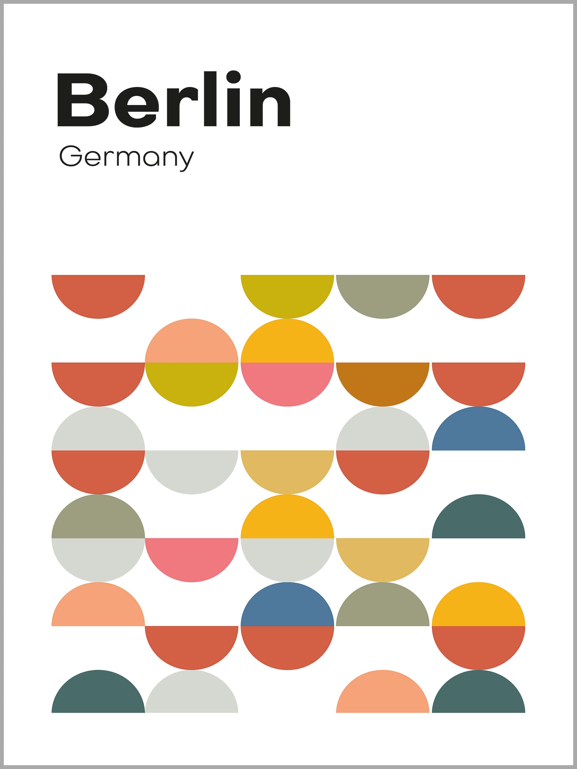 Berlin Geometric Travel poster