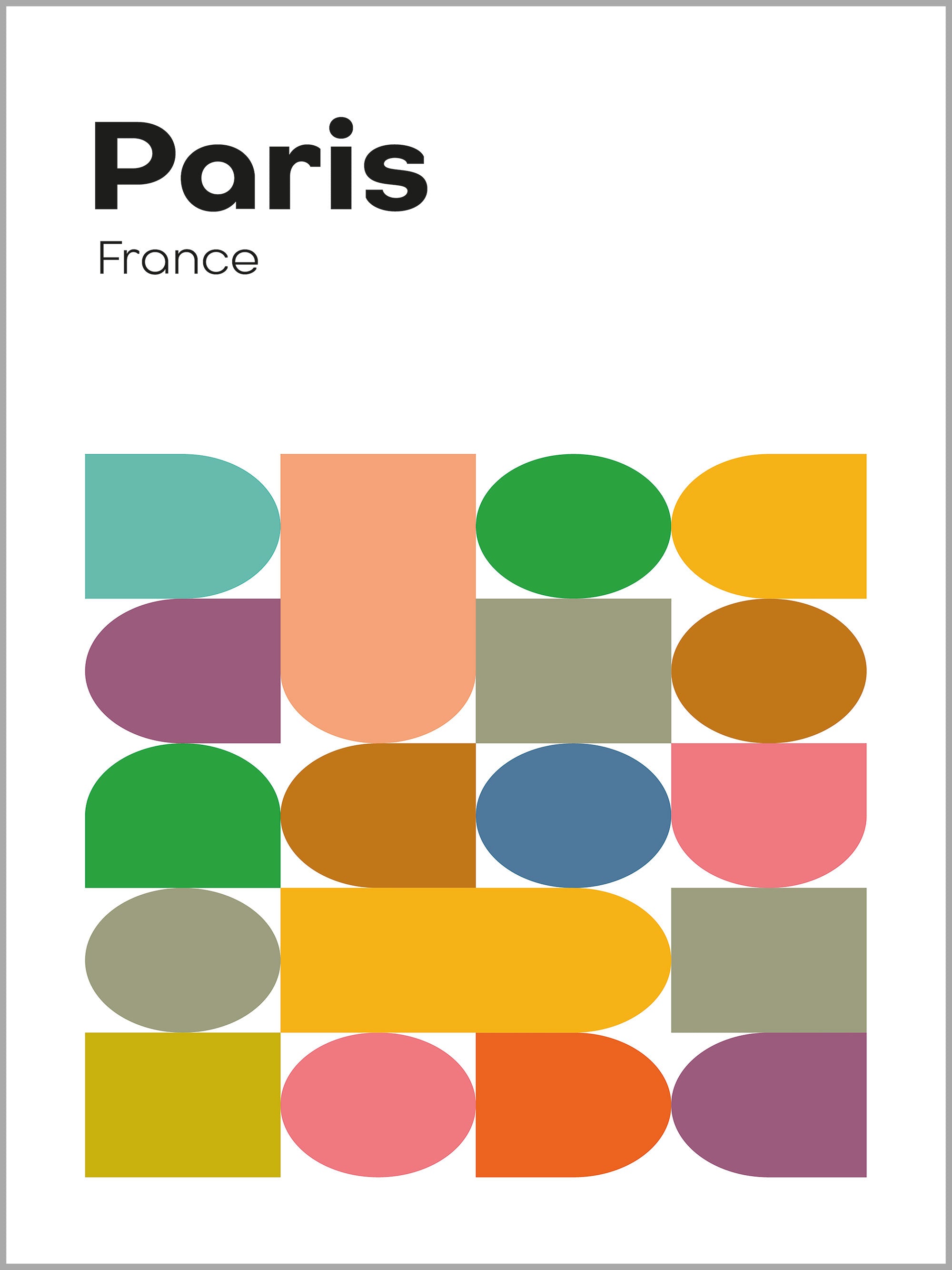 Paris Abstract Travel poster