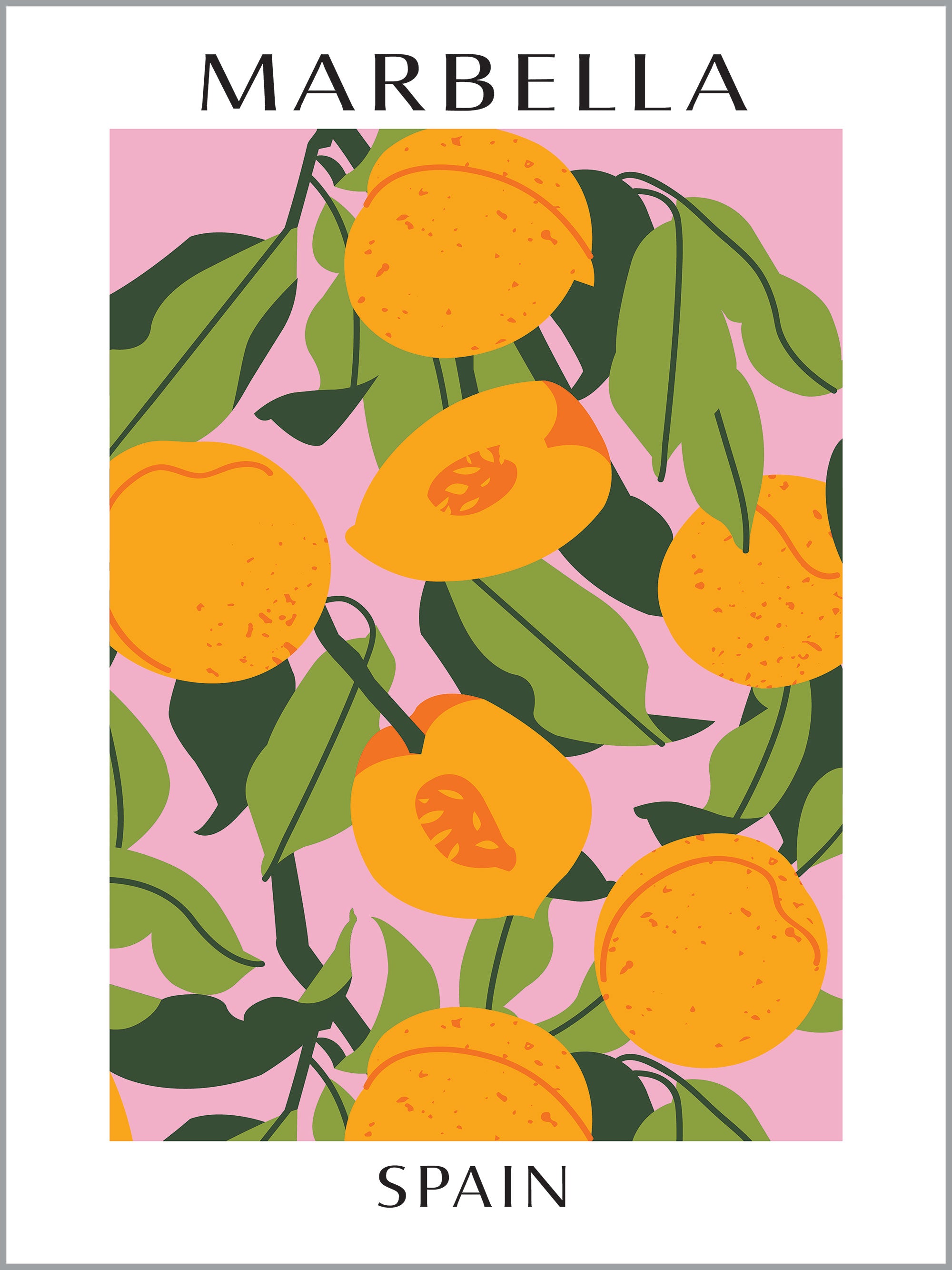 Marbella Fruit Market Travel Poster