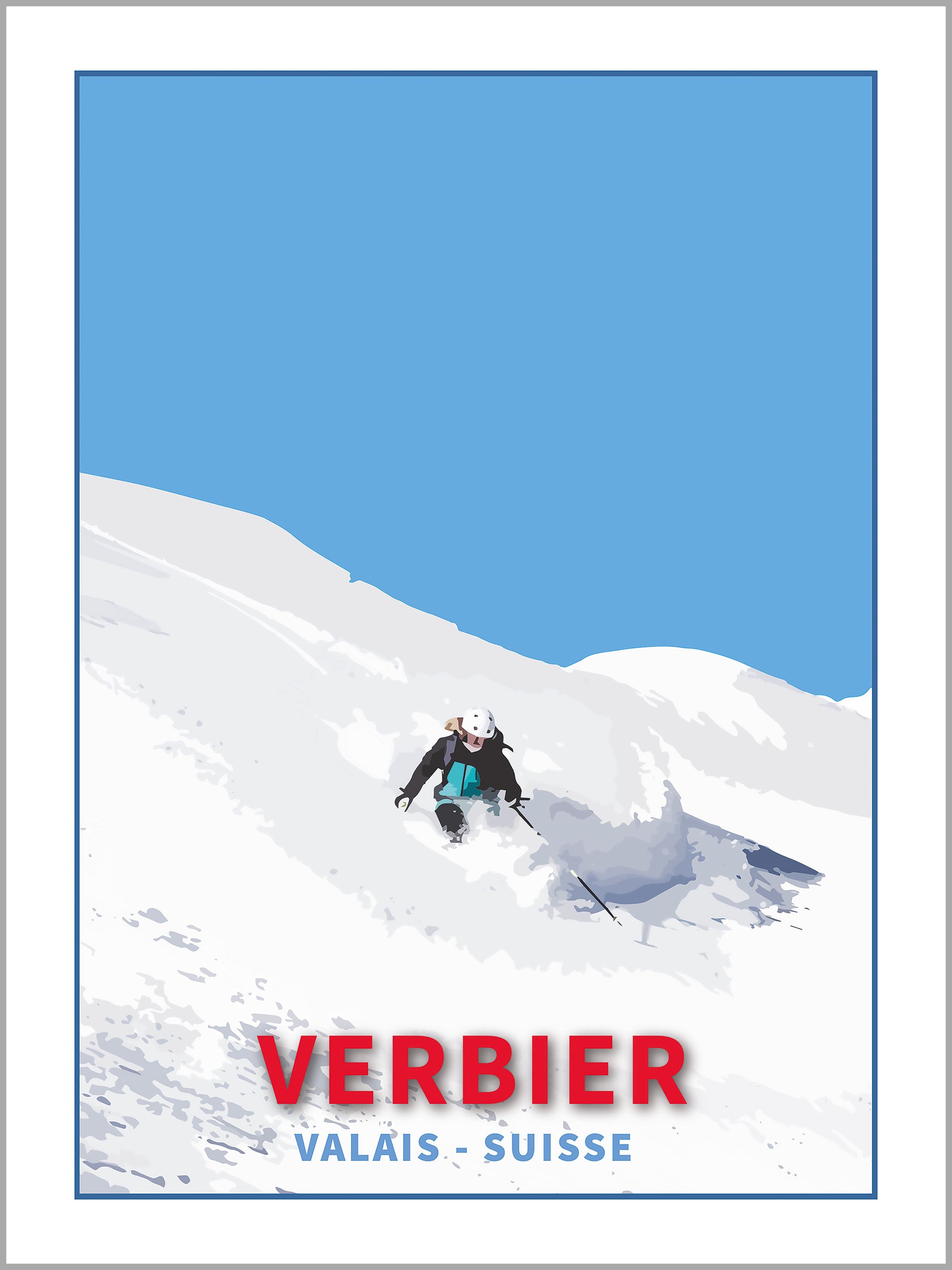 Verbier Ski Print