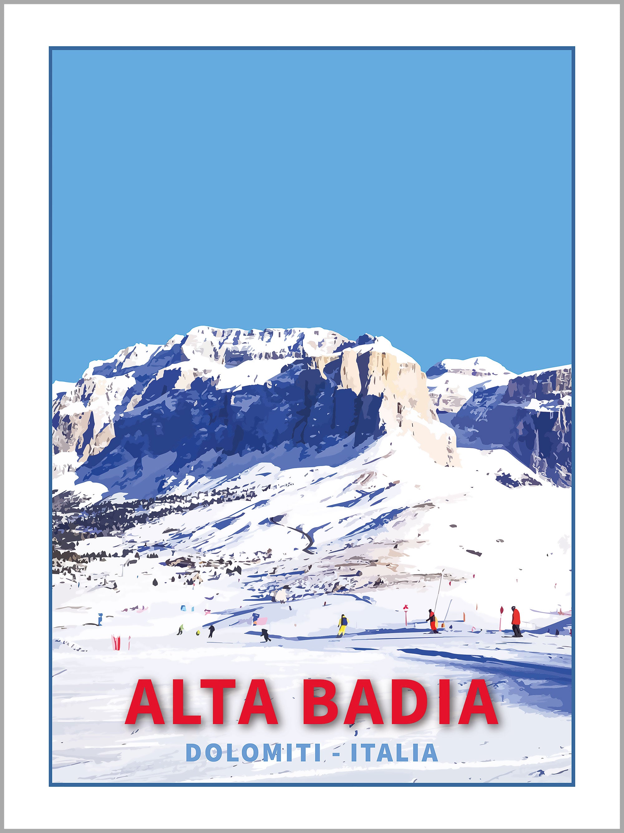 Alta Badia Ski Print