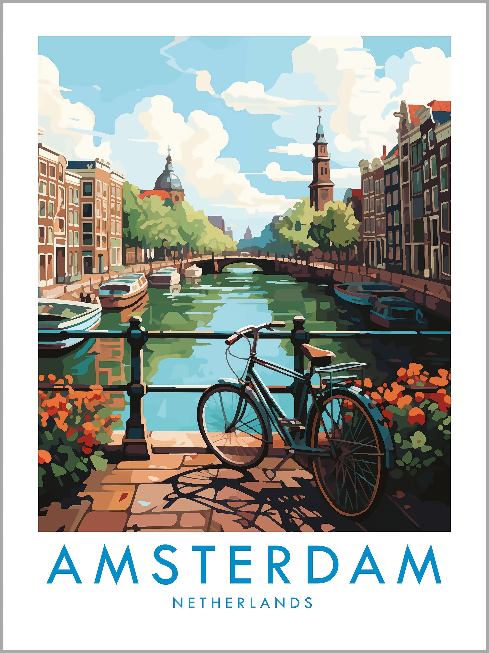 Amsterdam Travel Print