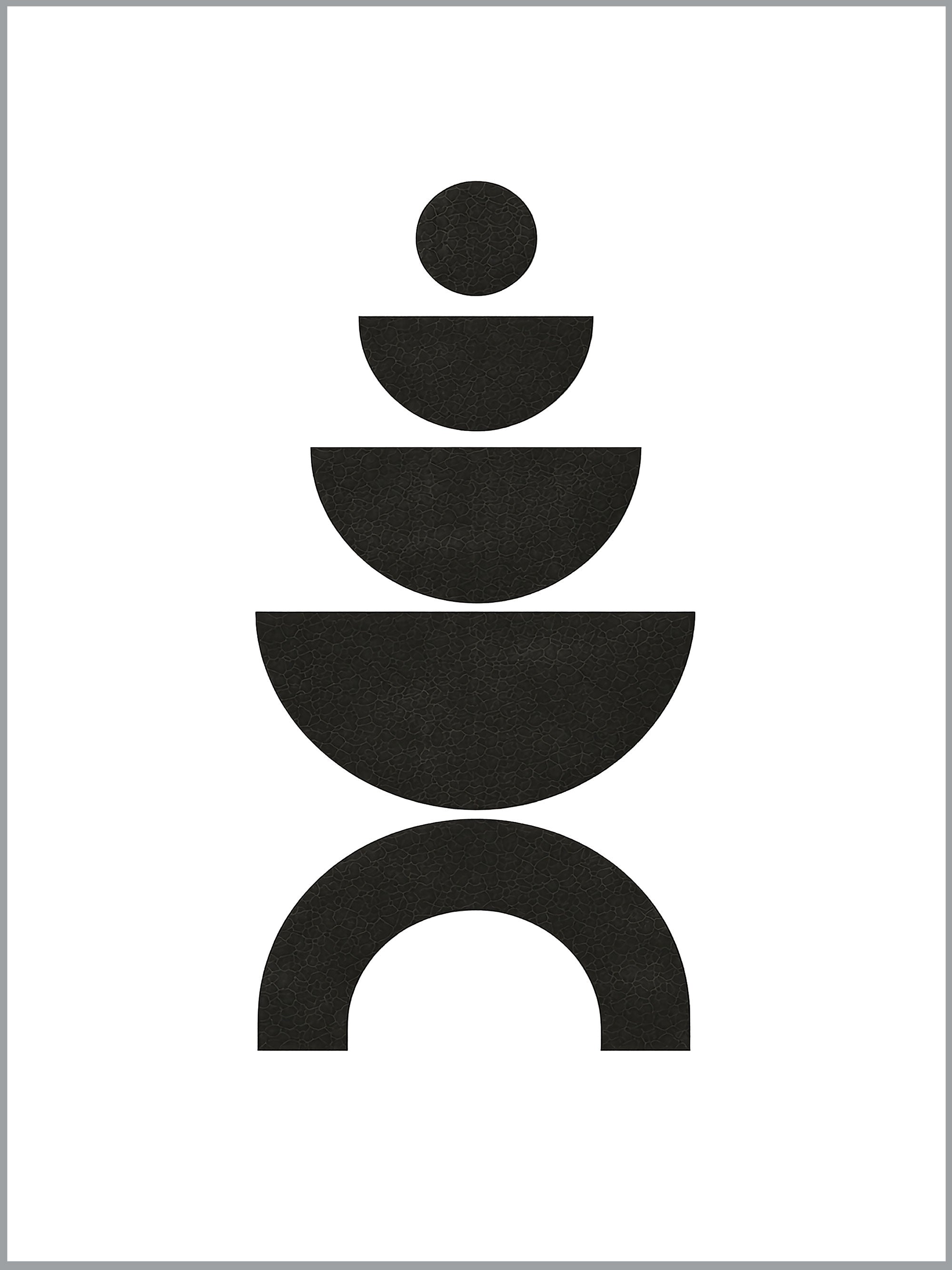 Minimalist Stacked Geometry Print