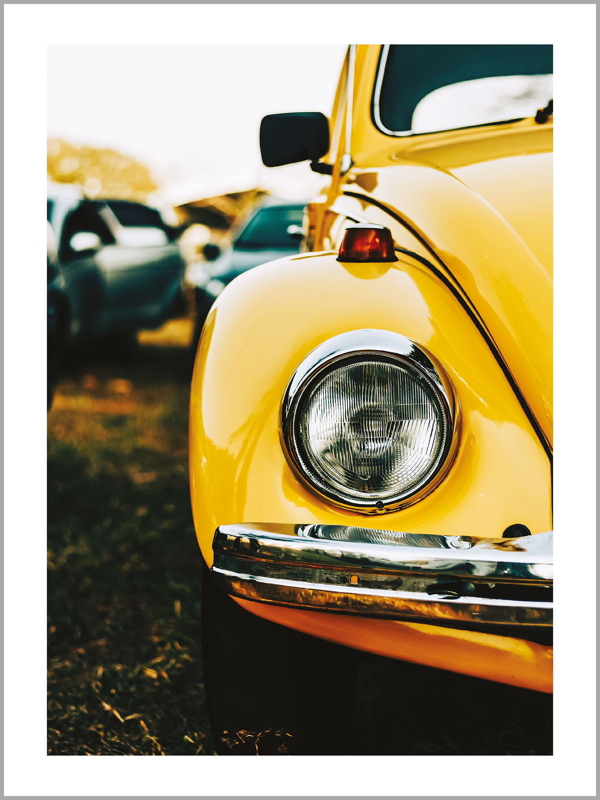 Yellow Vintage Car Print