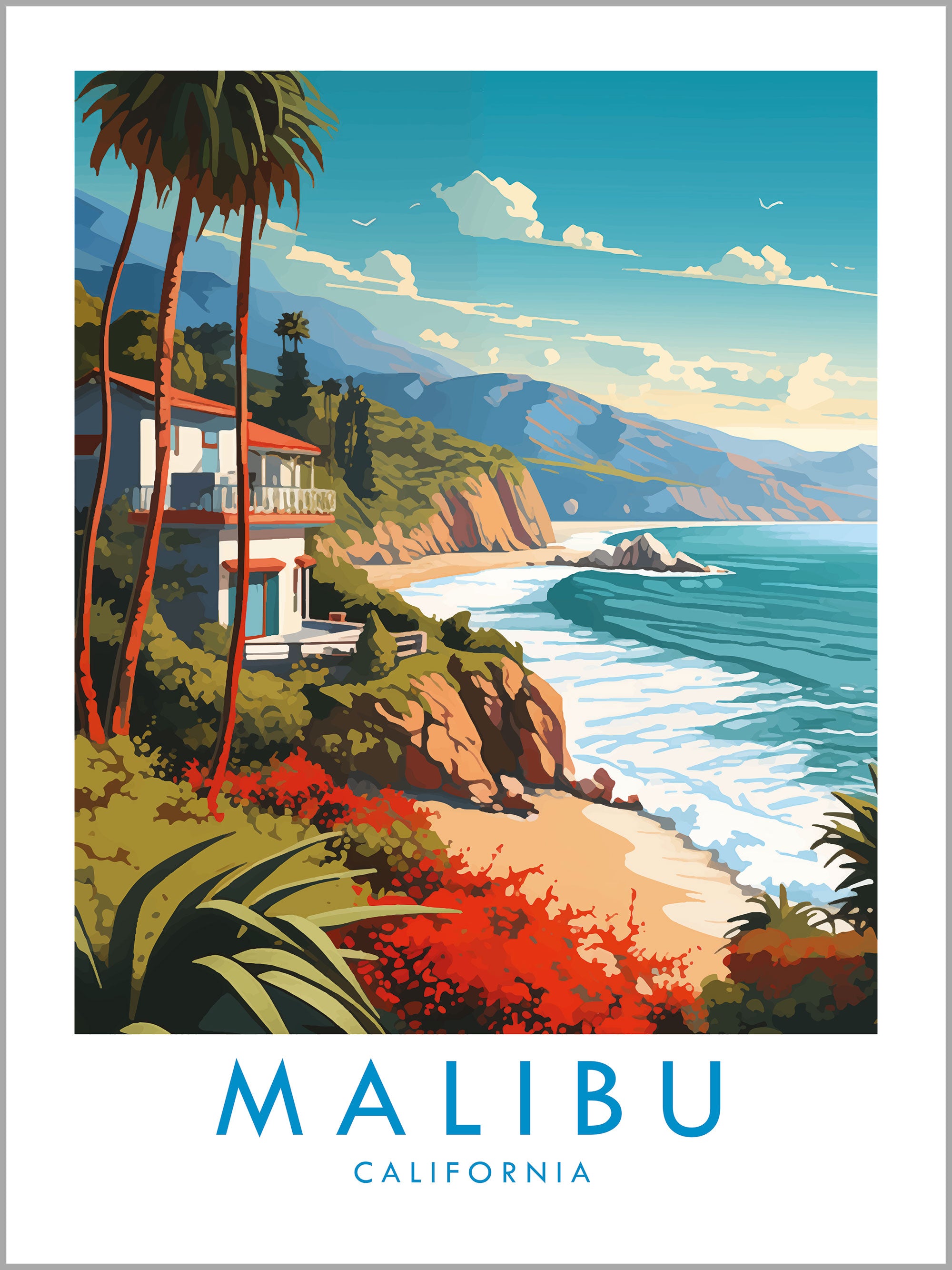 Malibu Travel Print