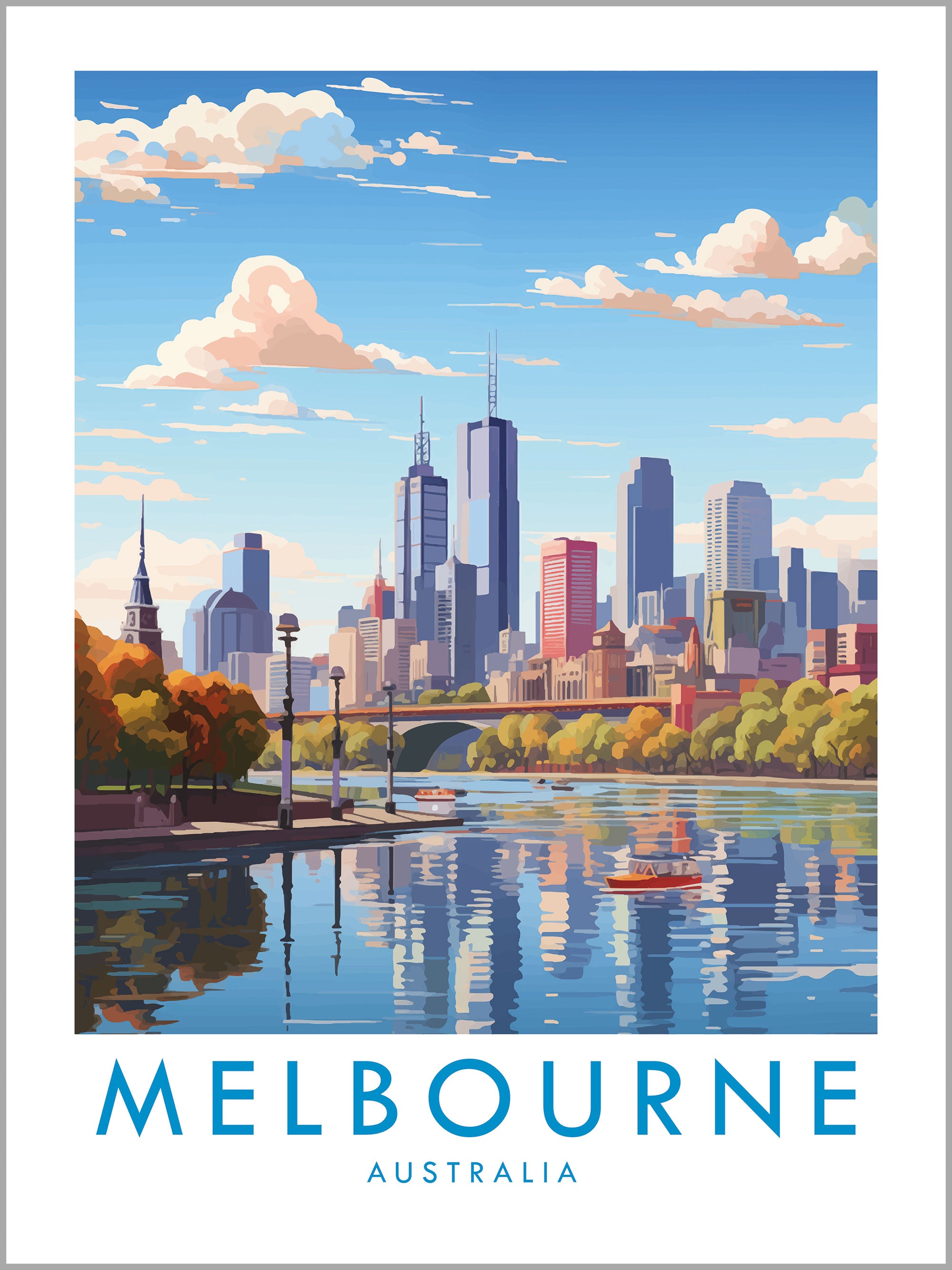 Melbourne Travel Print