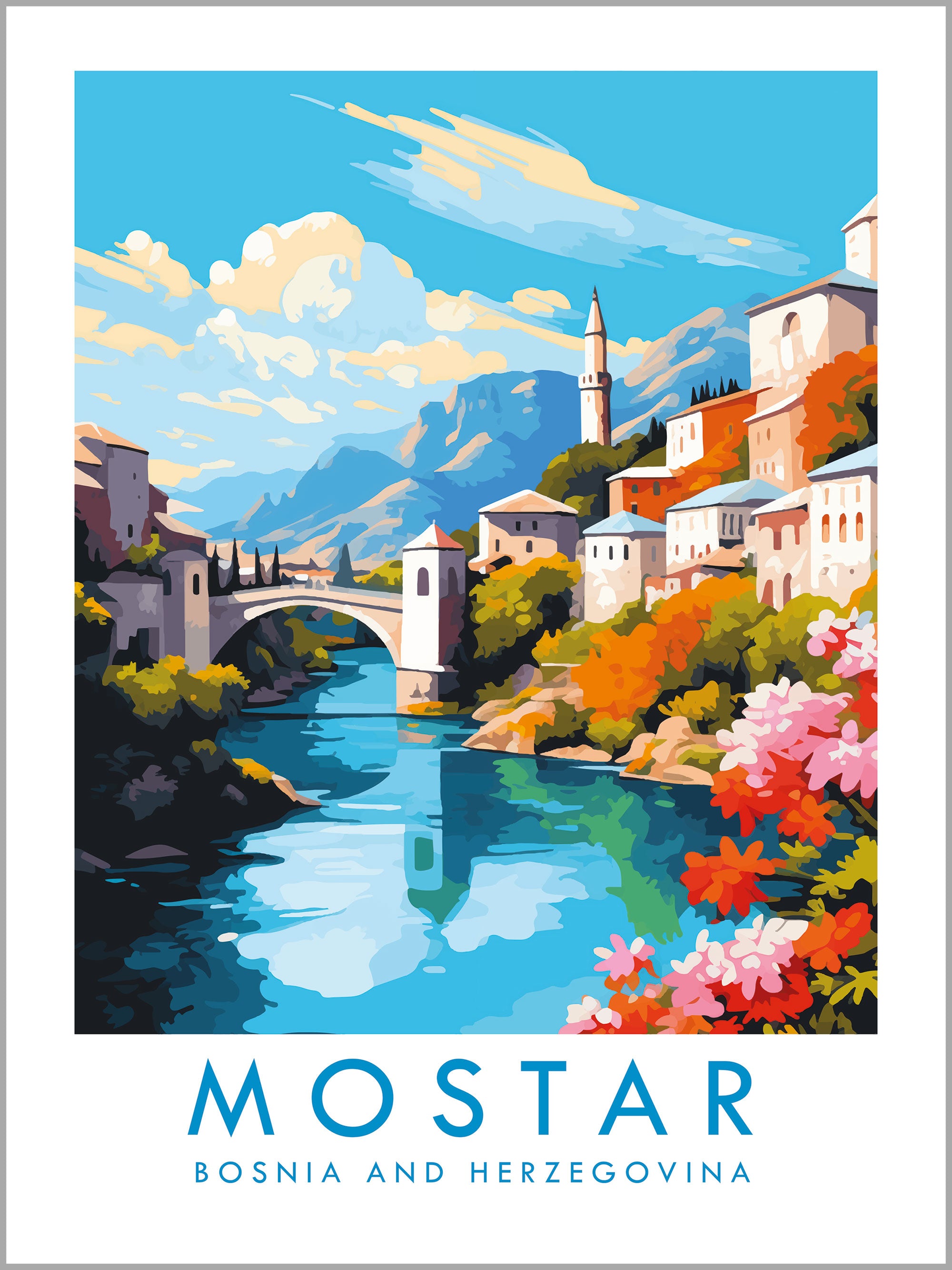 Mostar Travel Print