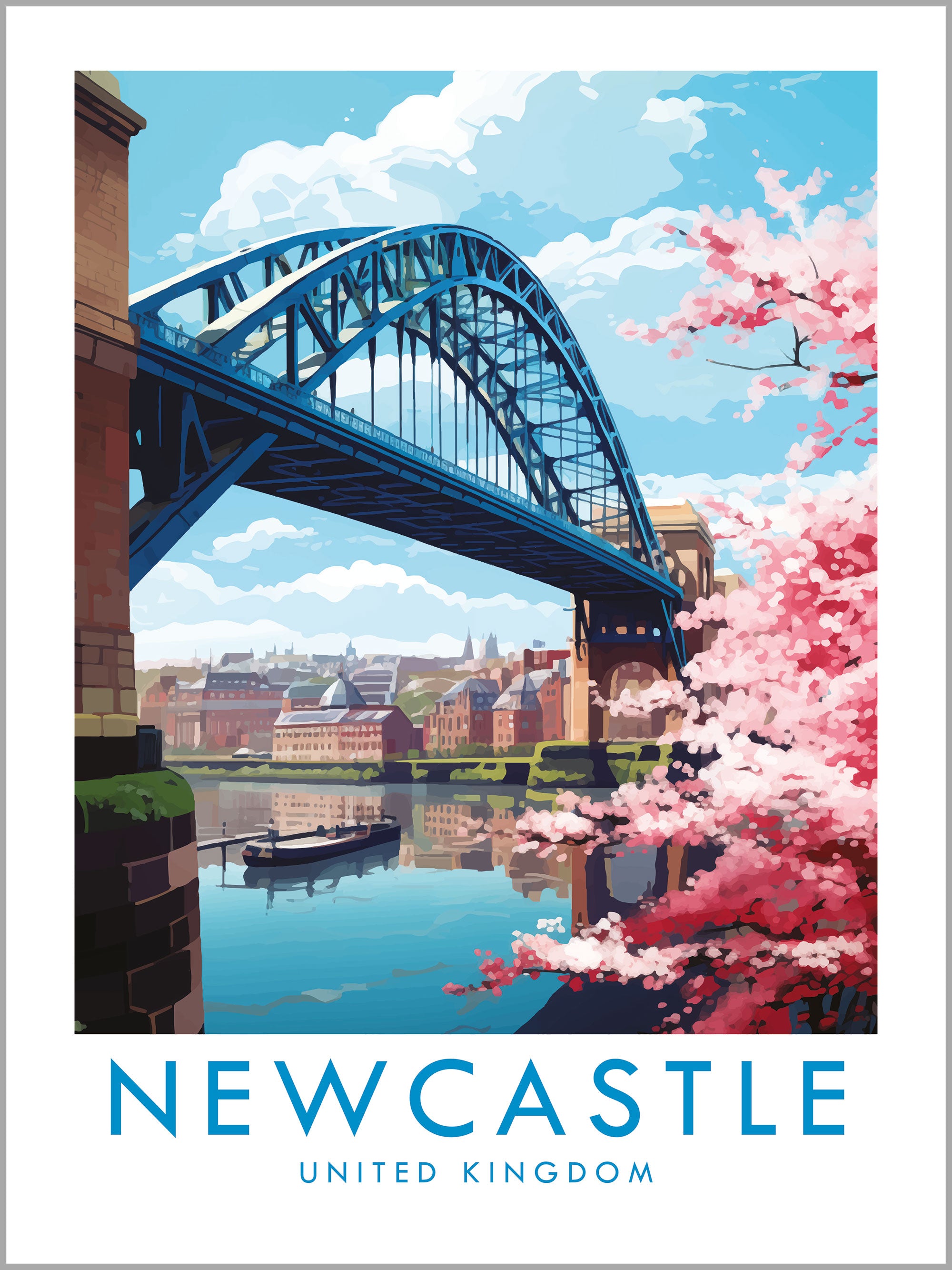 Newcastle Travel Print