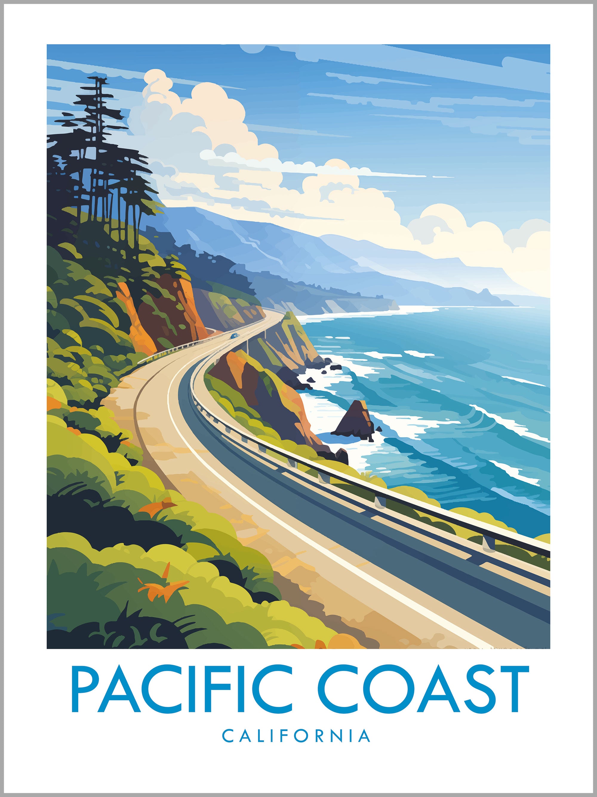 Pacific Coast Travel Print