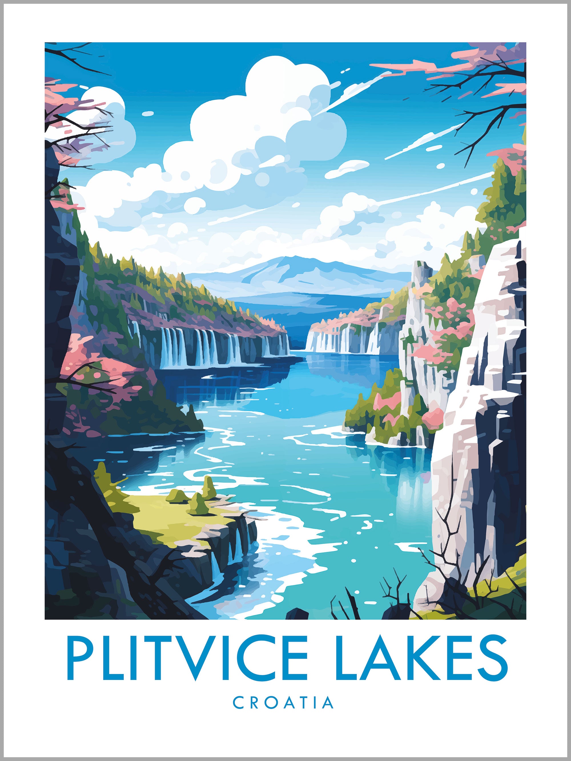 Plitvice Lakes Travel Print