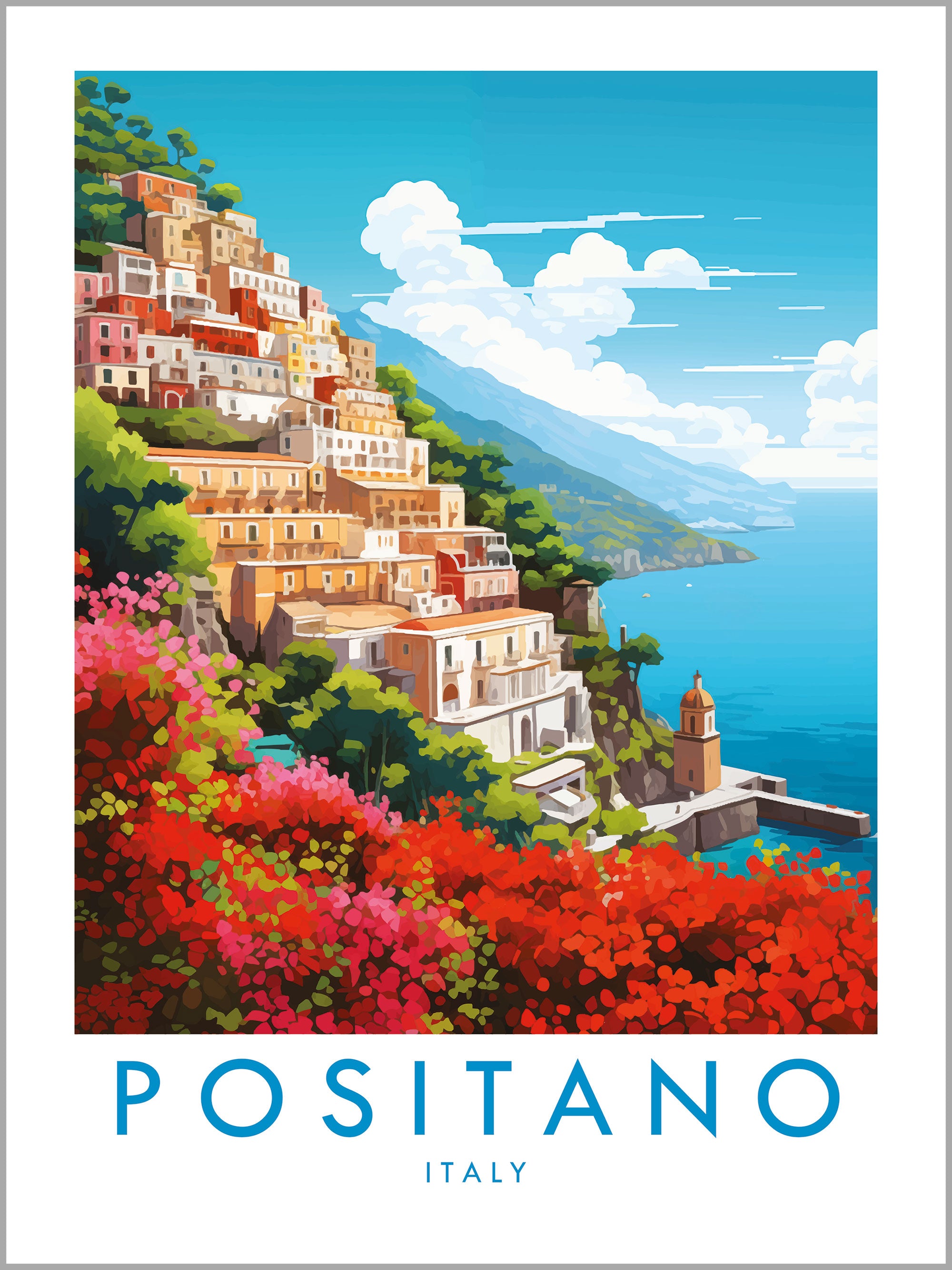 Positano Travel Print