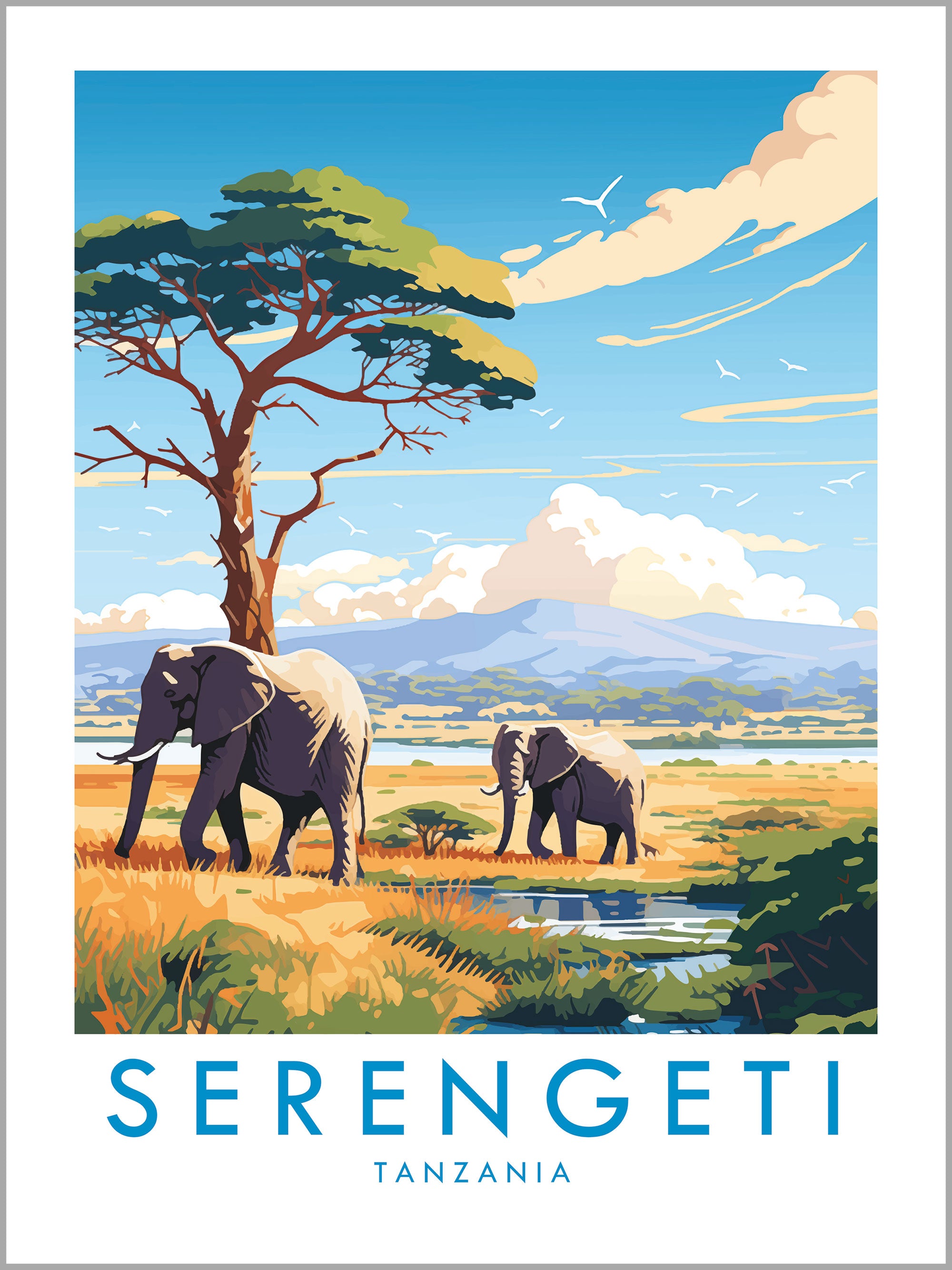 Serengeti Travel Print