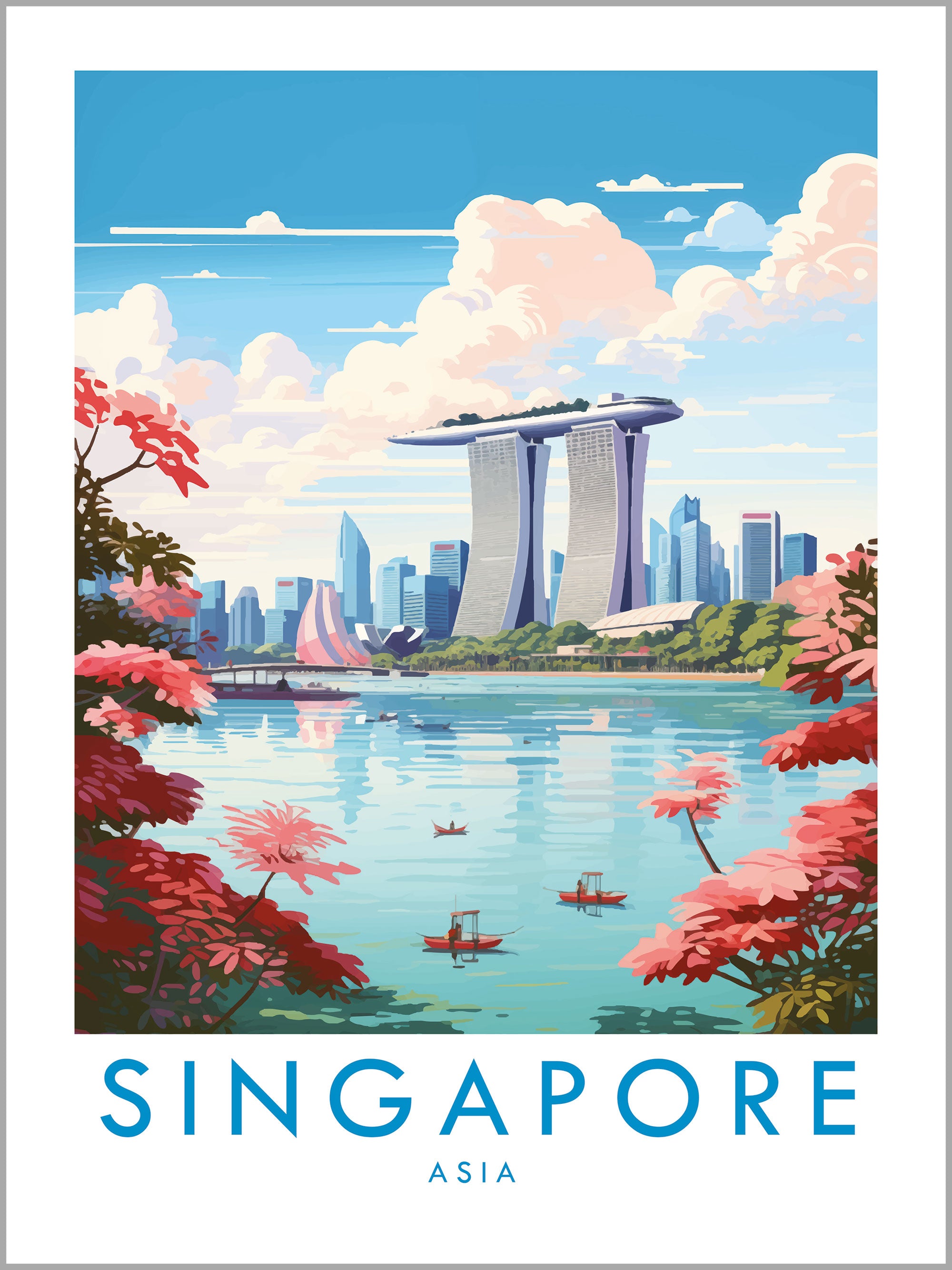 Singapore Travel Print