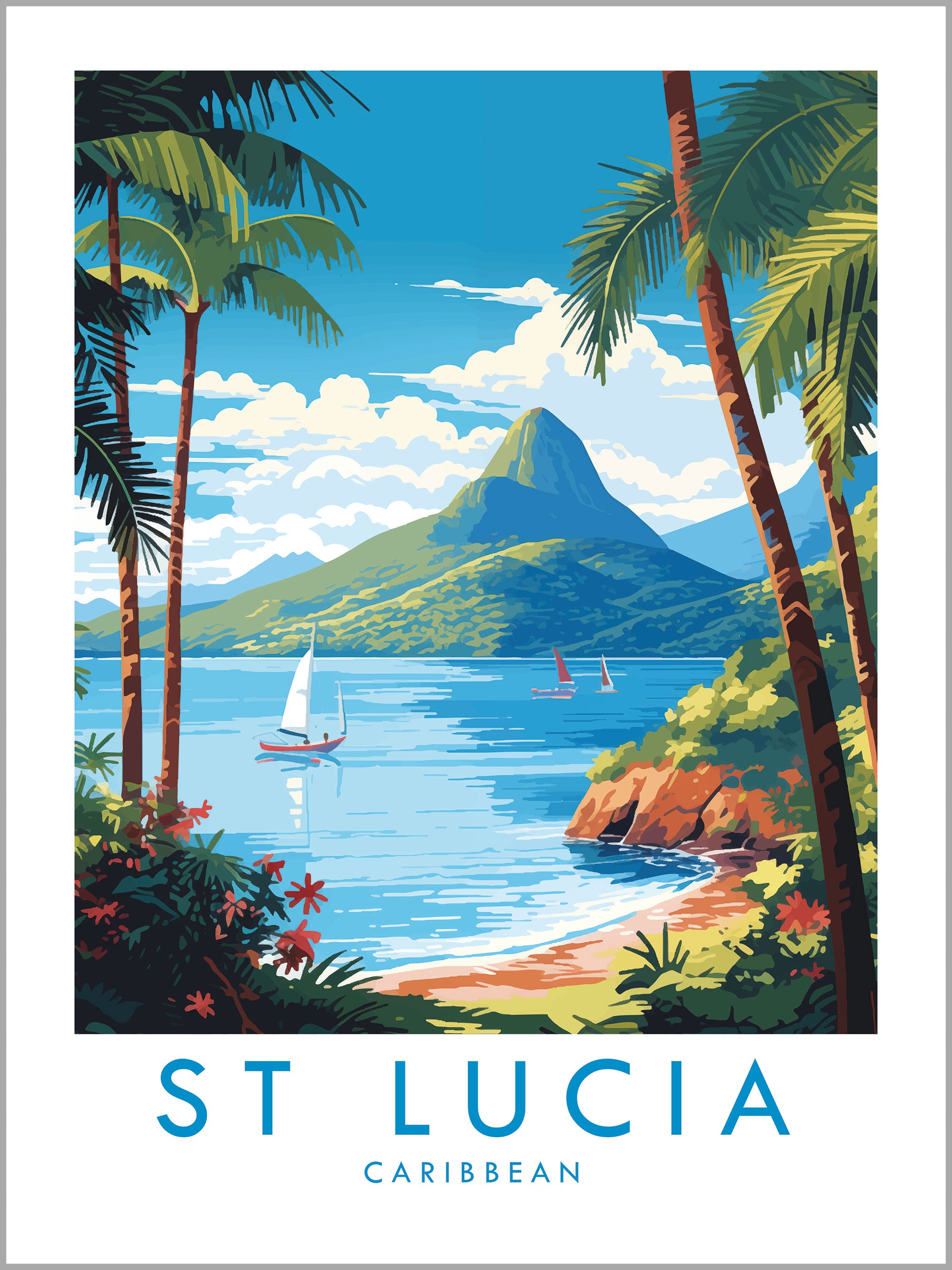 St Lucia Travel Print