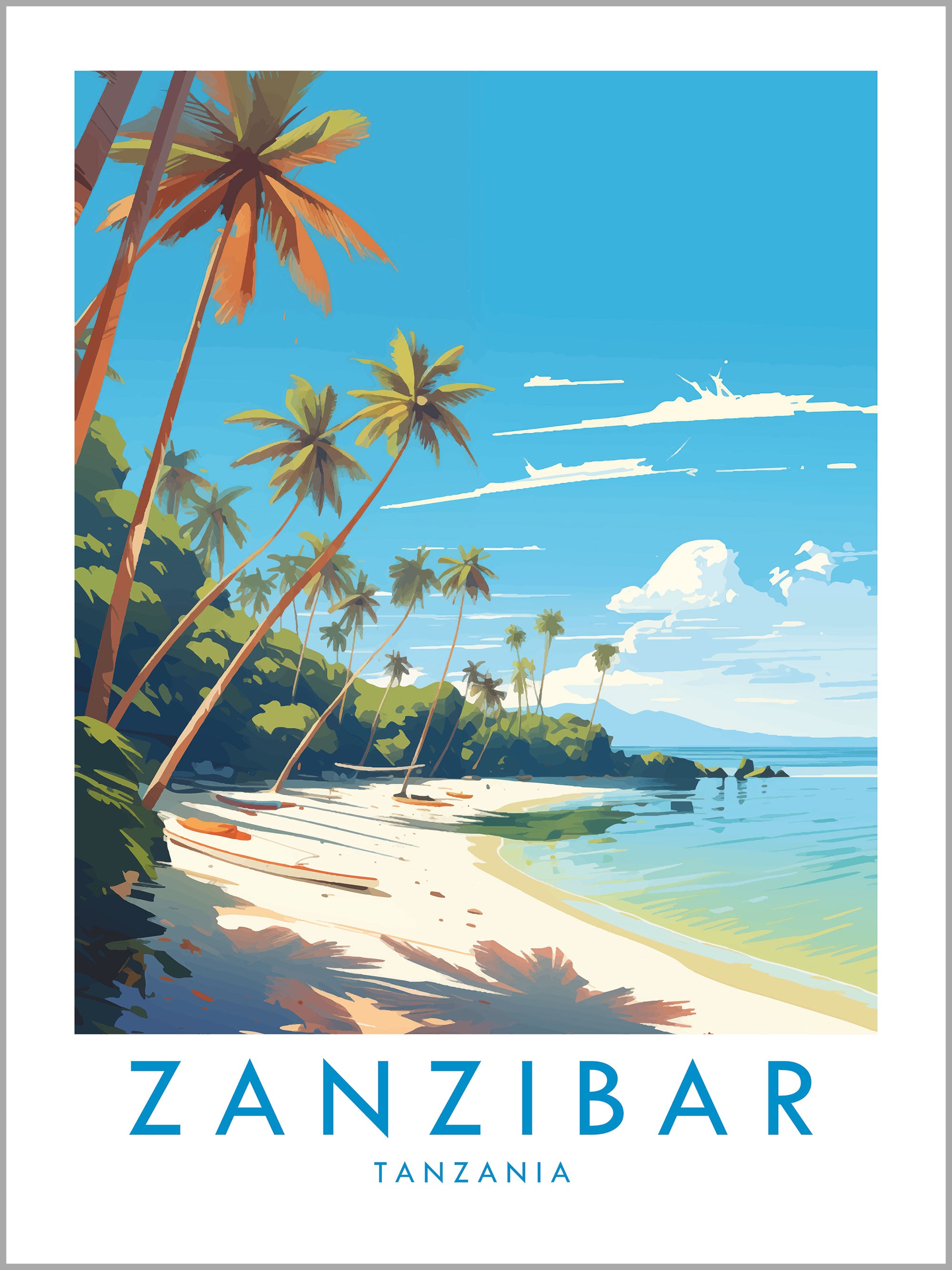 Zanzibar Travel Print