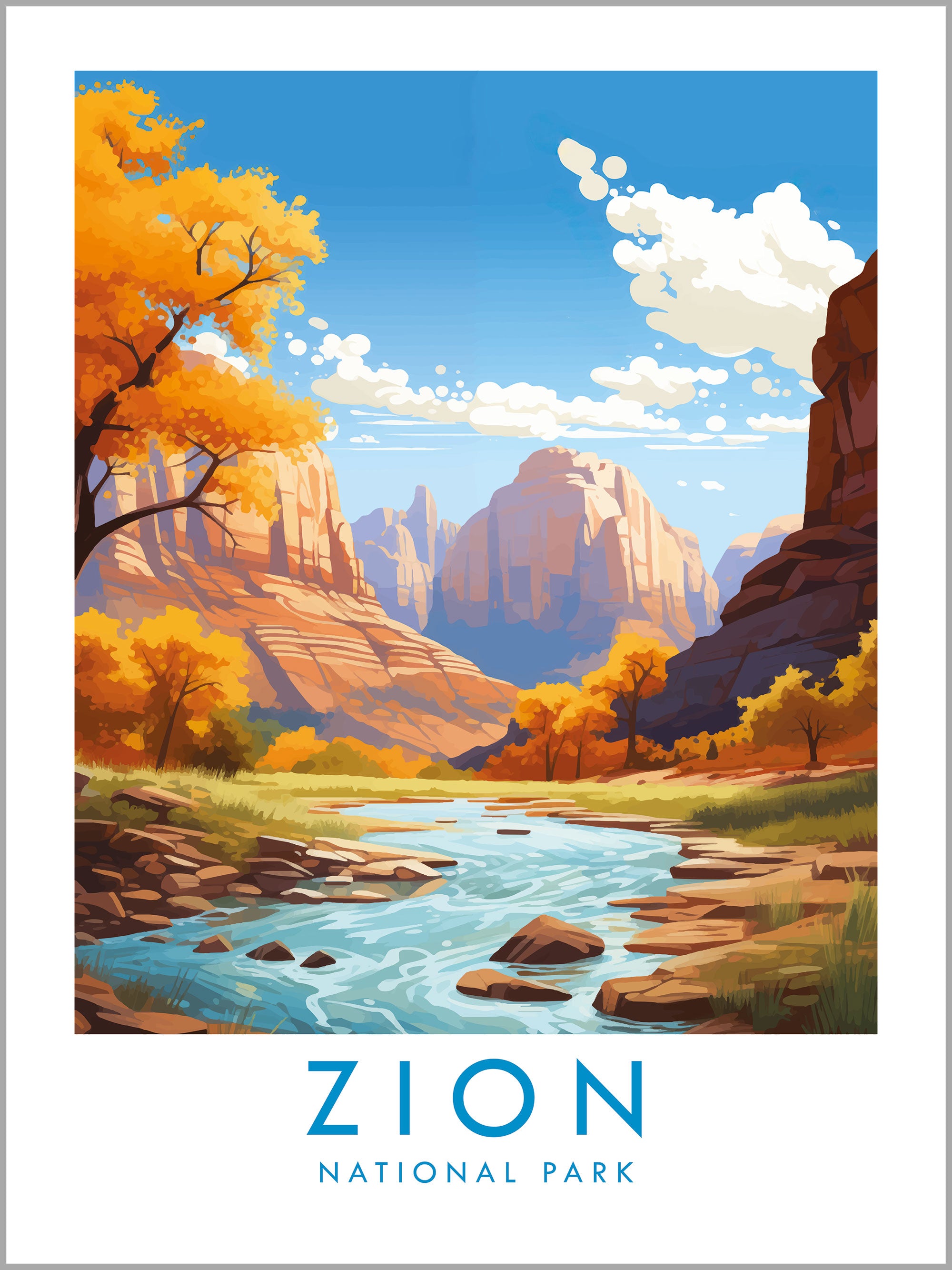 Zion National Park Travel Print